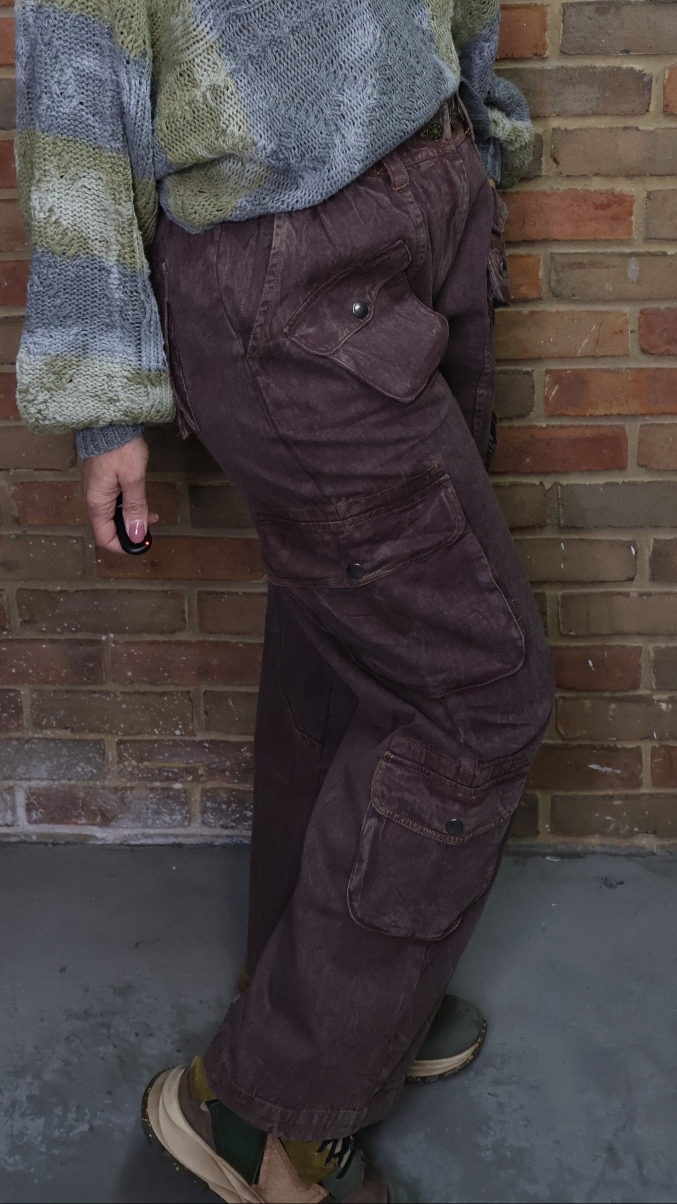 Plum Cargo Pants