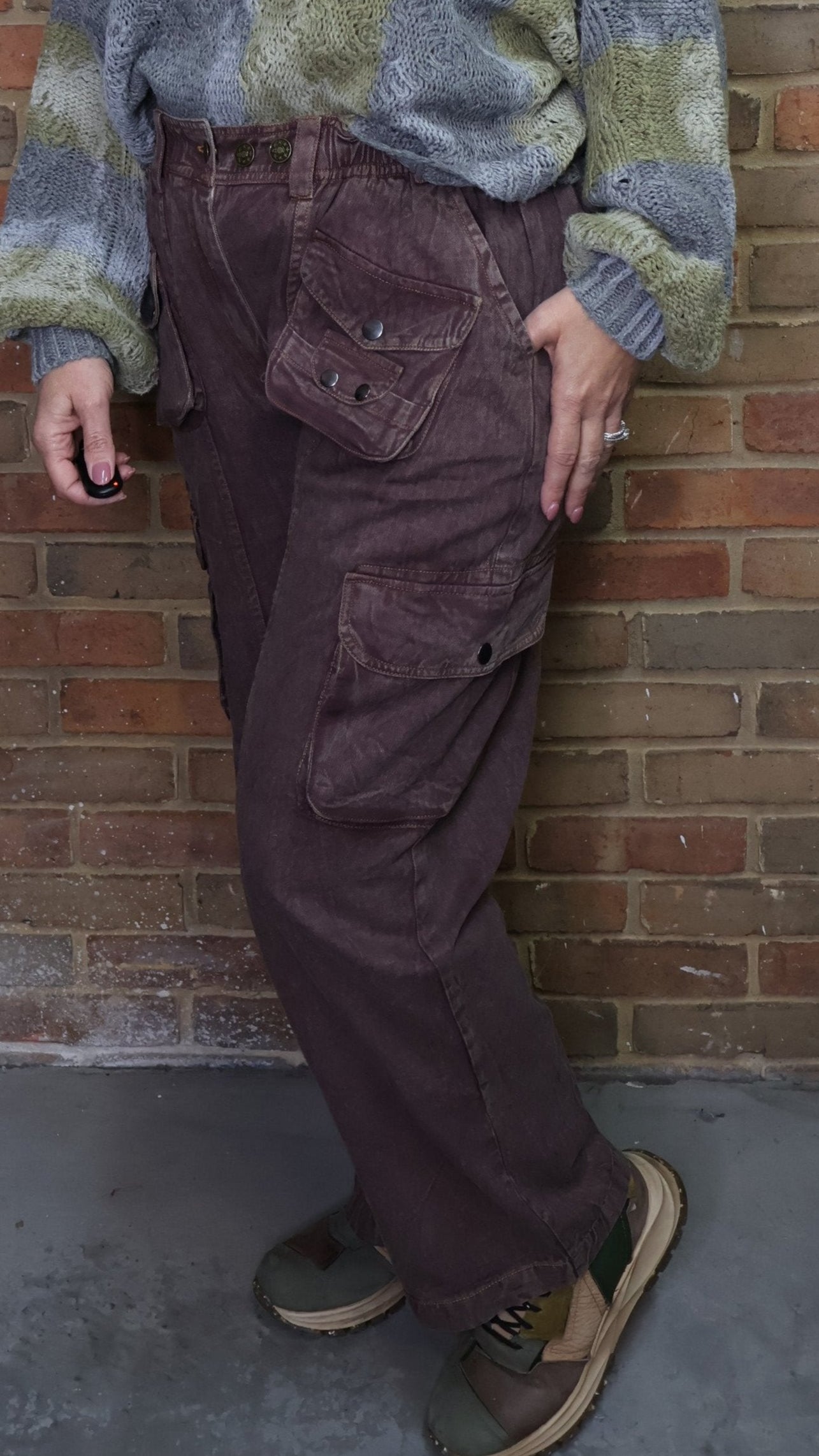 Plum Cargo Pants