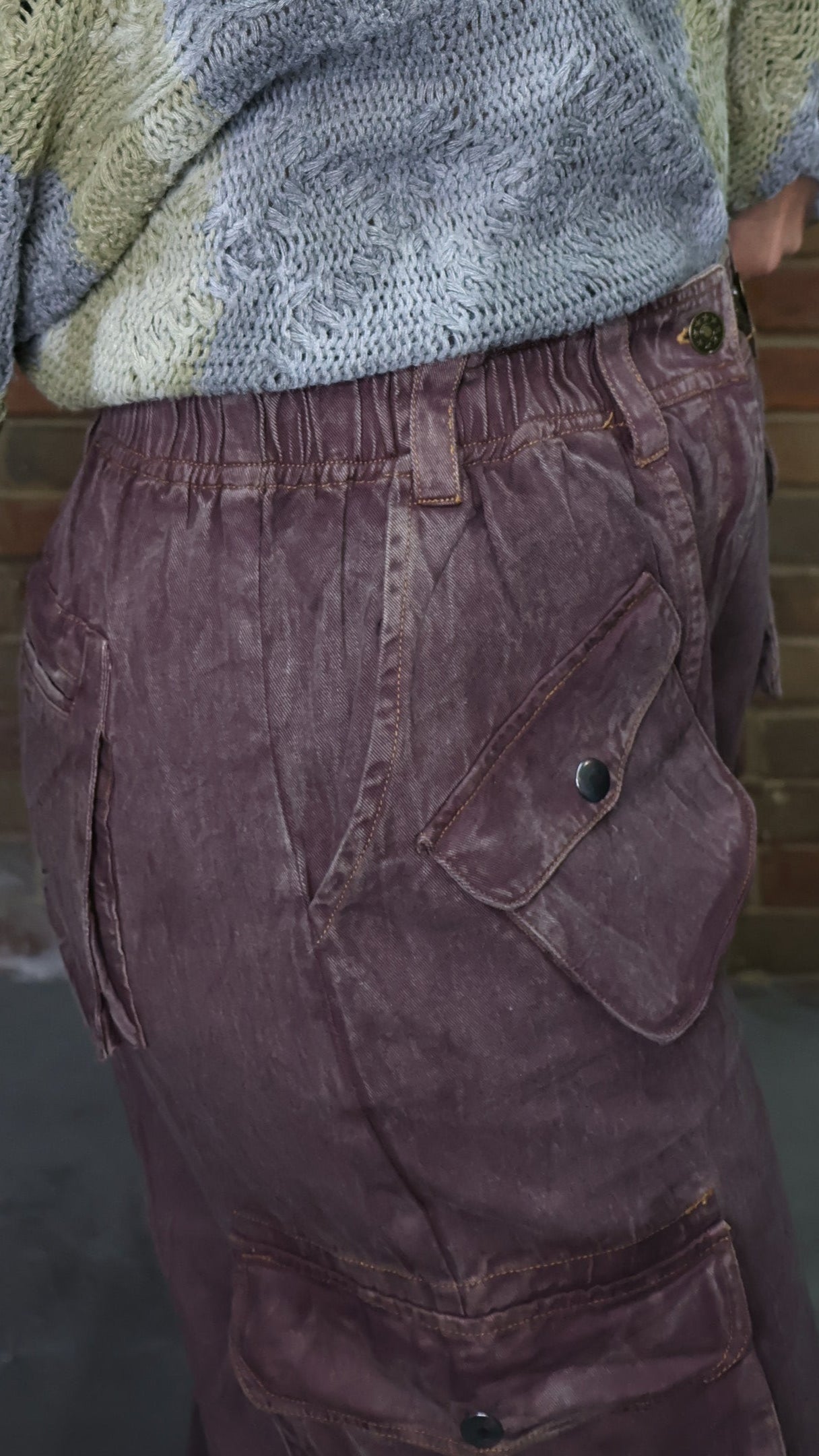 Plum Cargo Pants