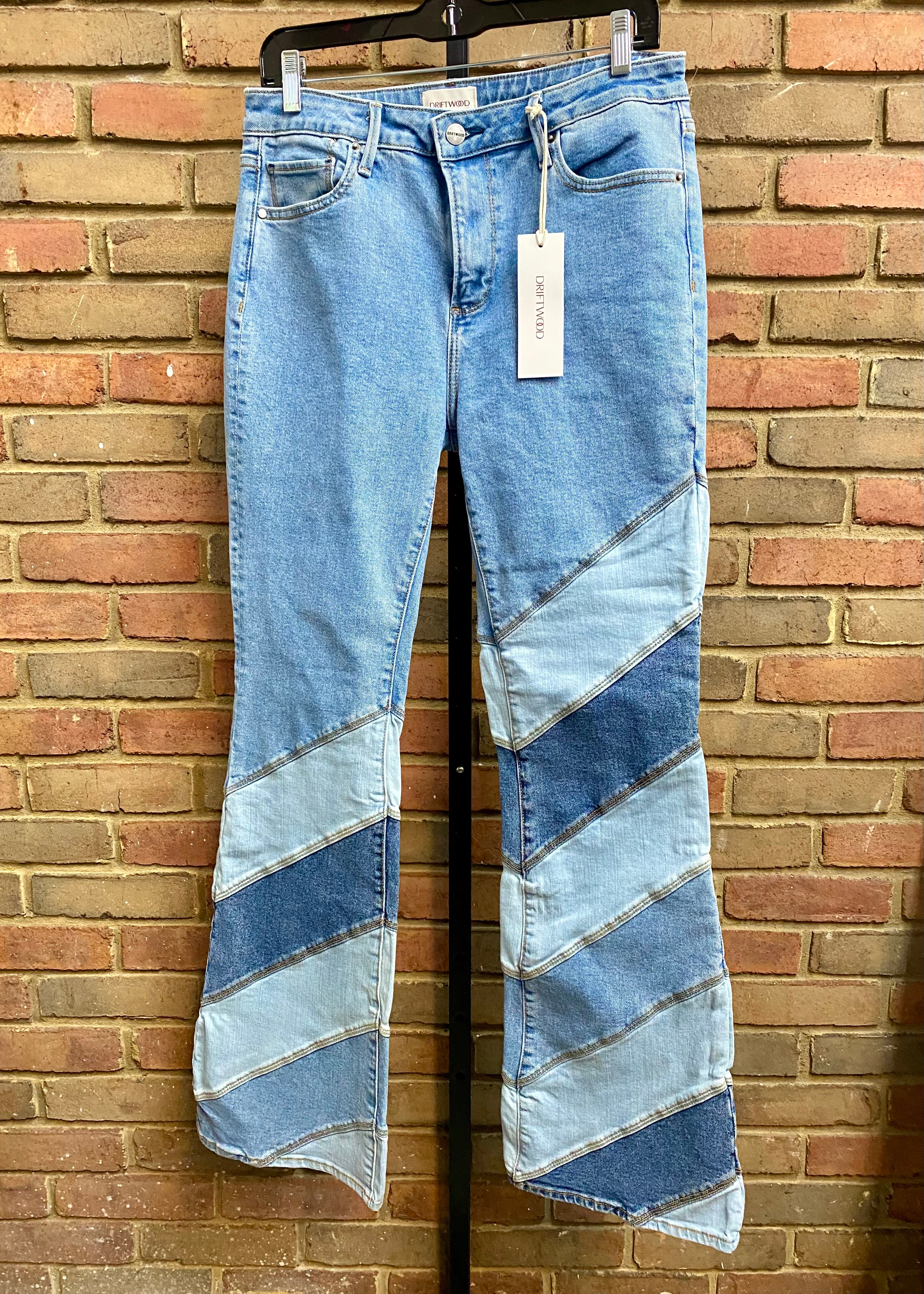 Diagonal Patch Flare Jean