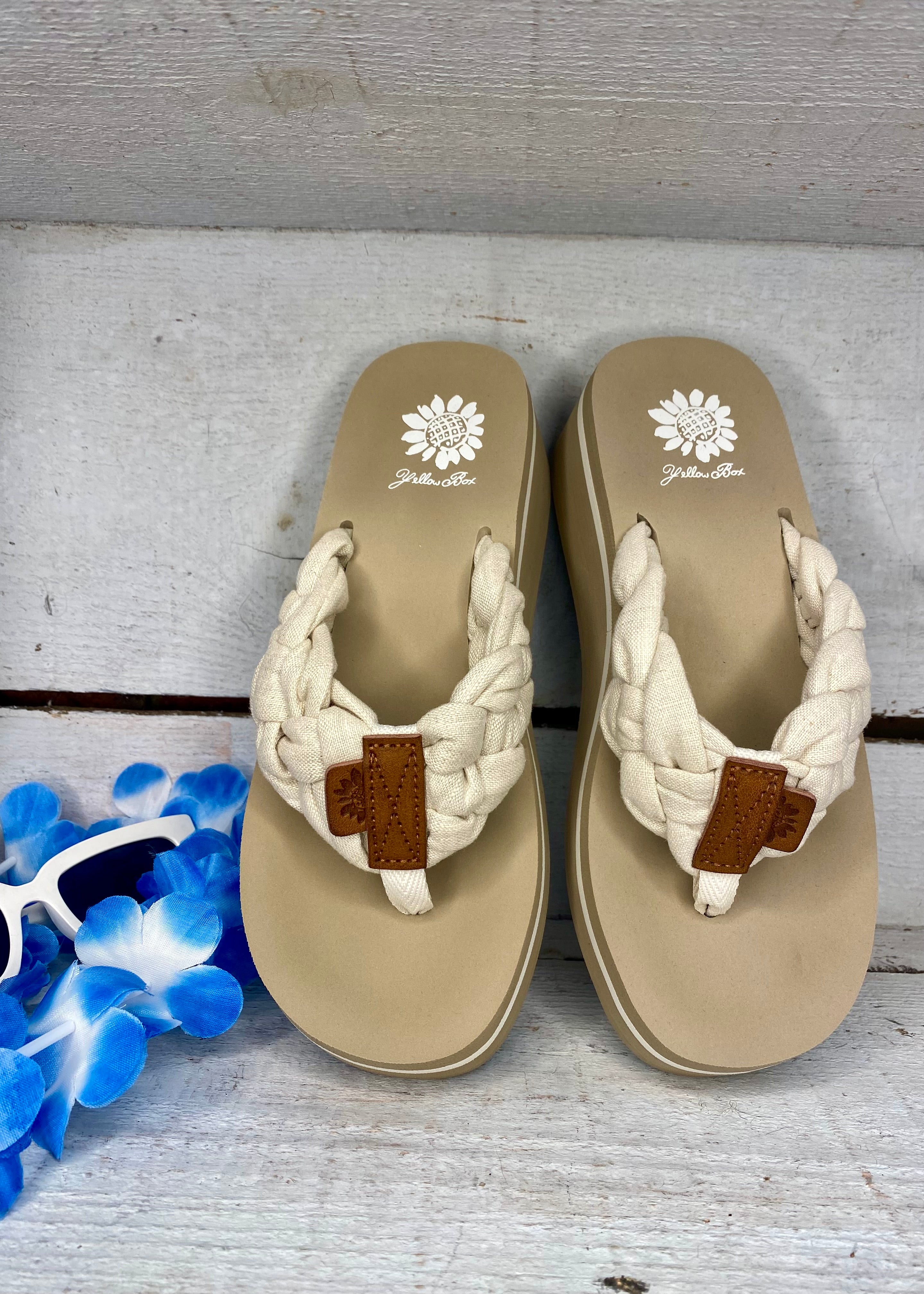 Natural Karnika Platform Sandal Size 10