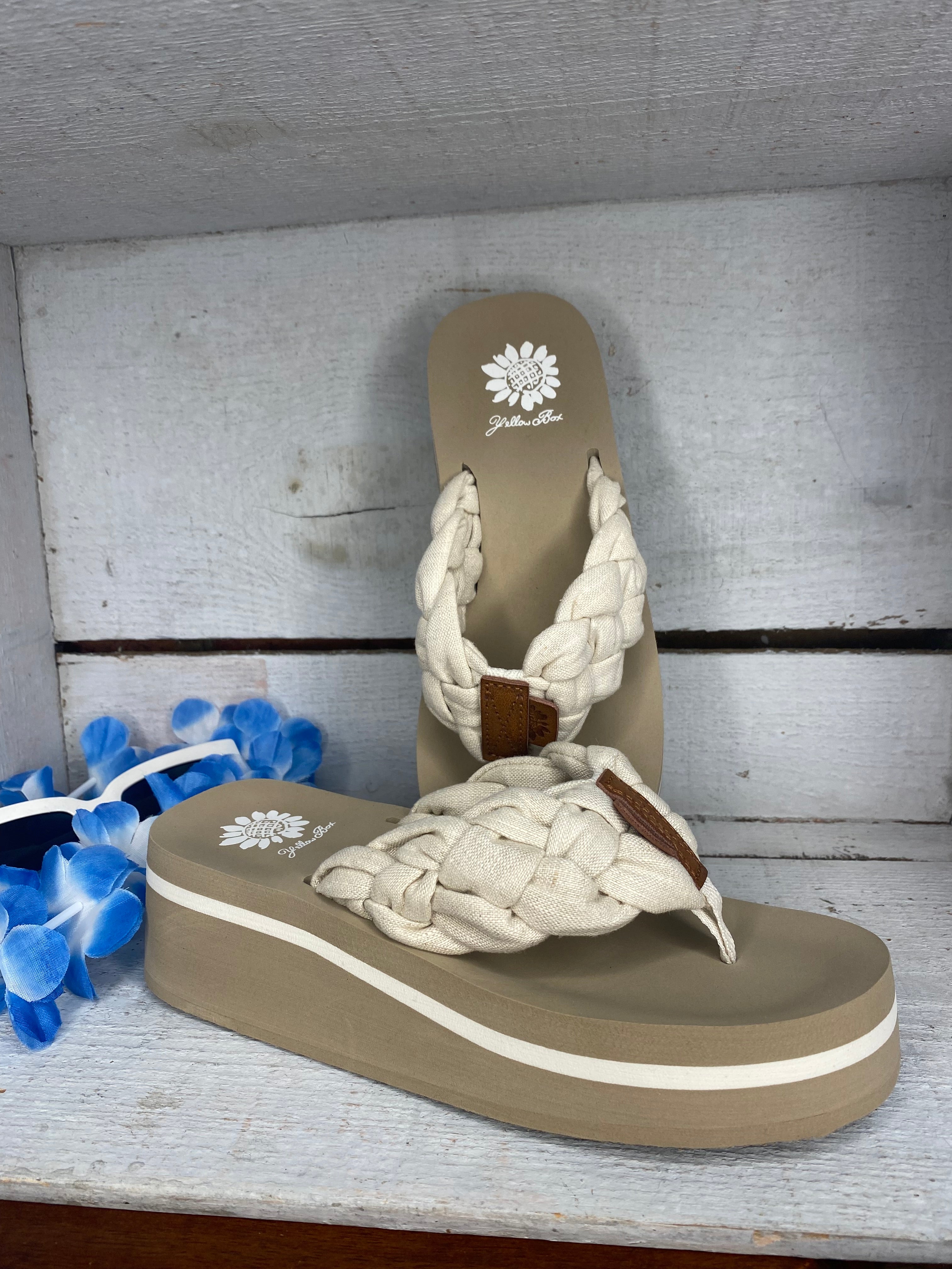 Natural Karnika Platform Sandal Size 10