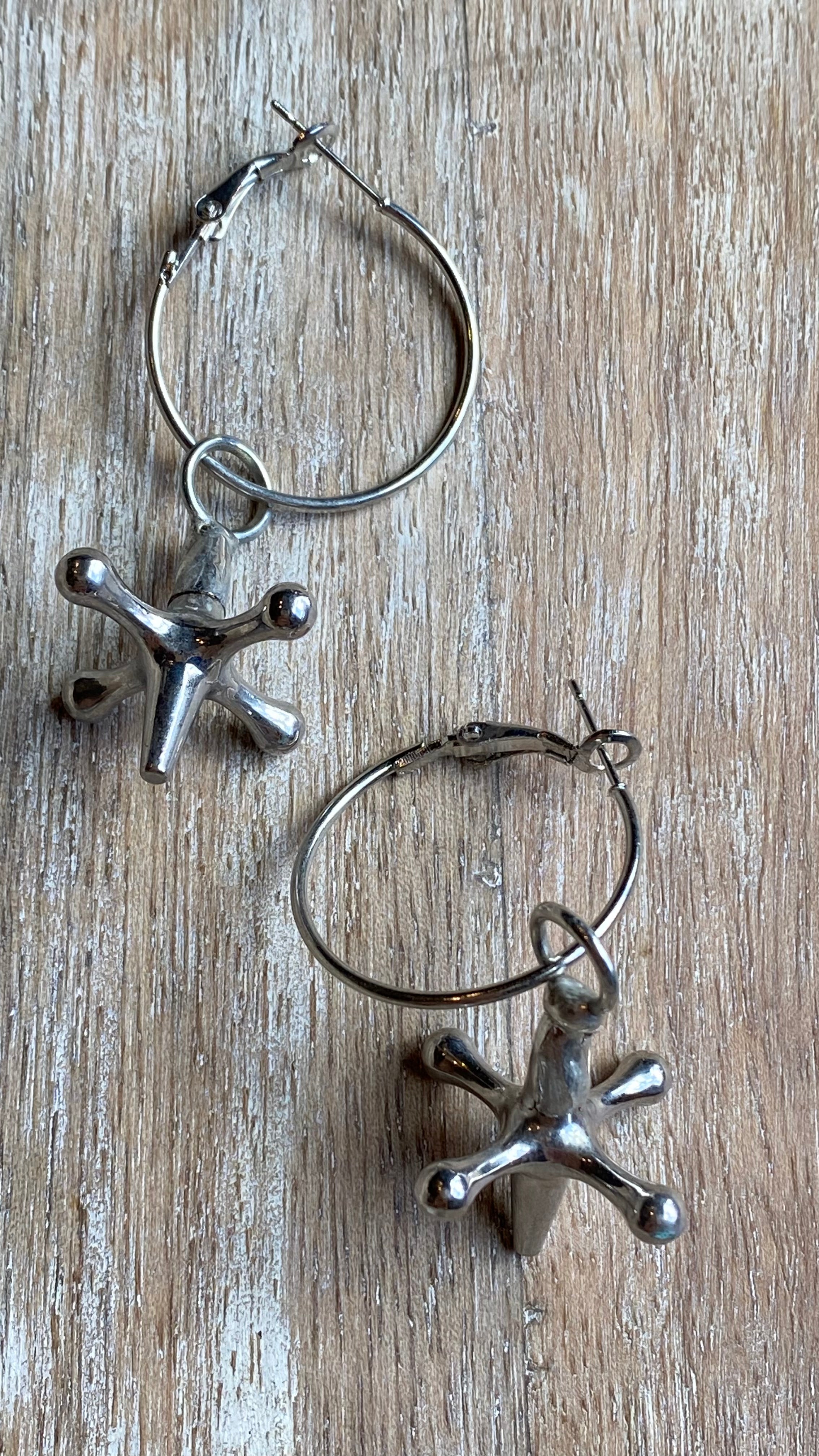 Silver Jacks Earrings