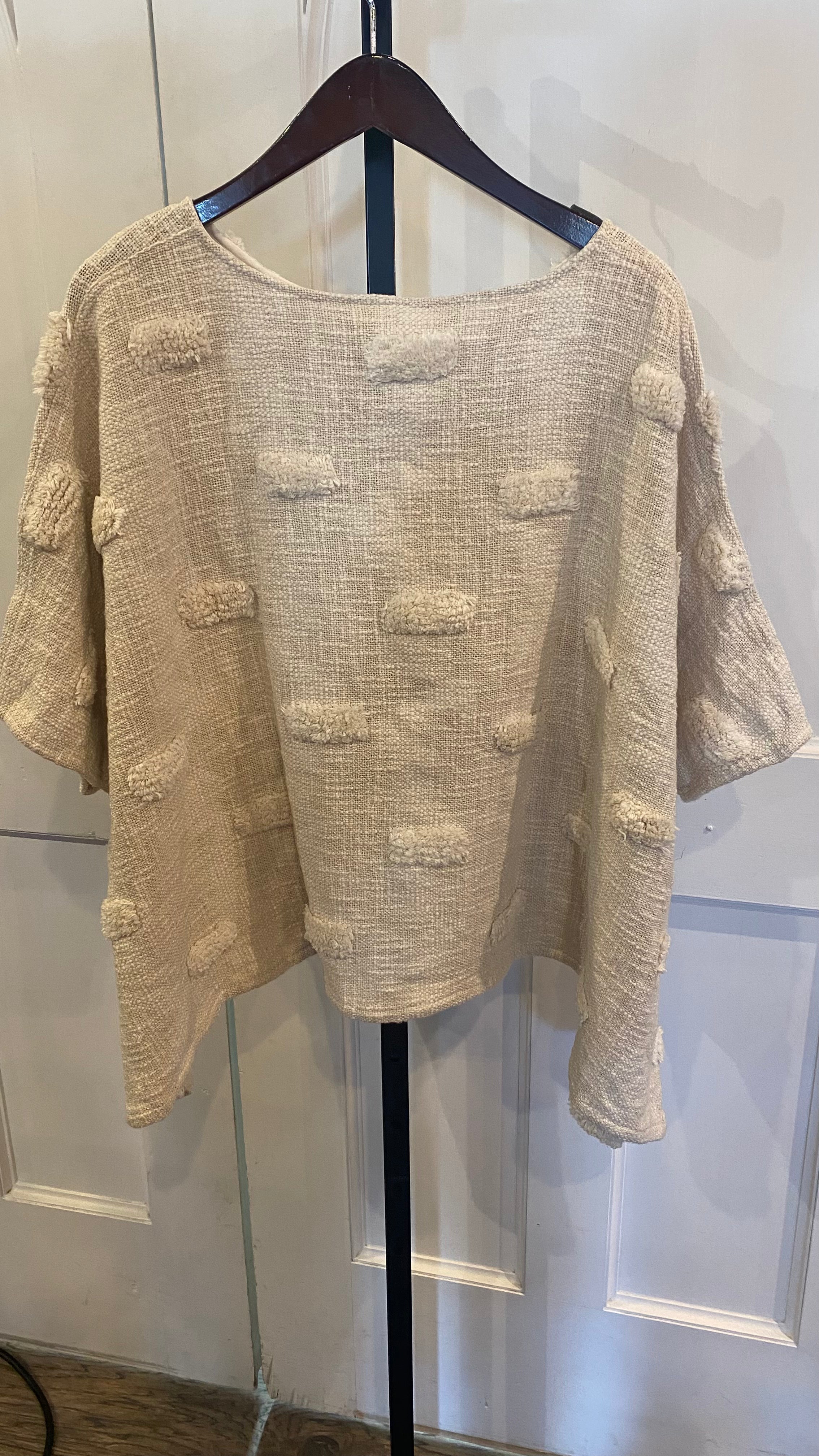 Textured Cream Top