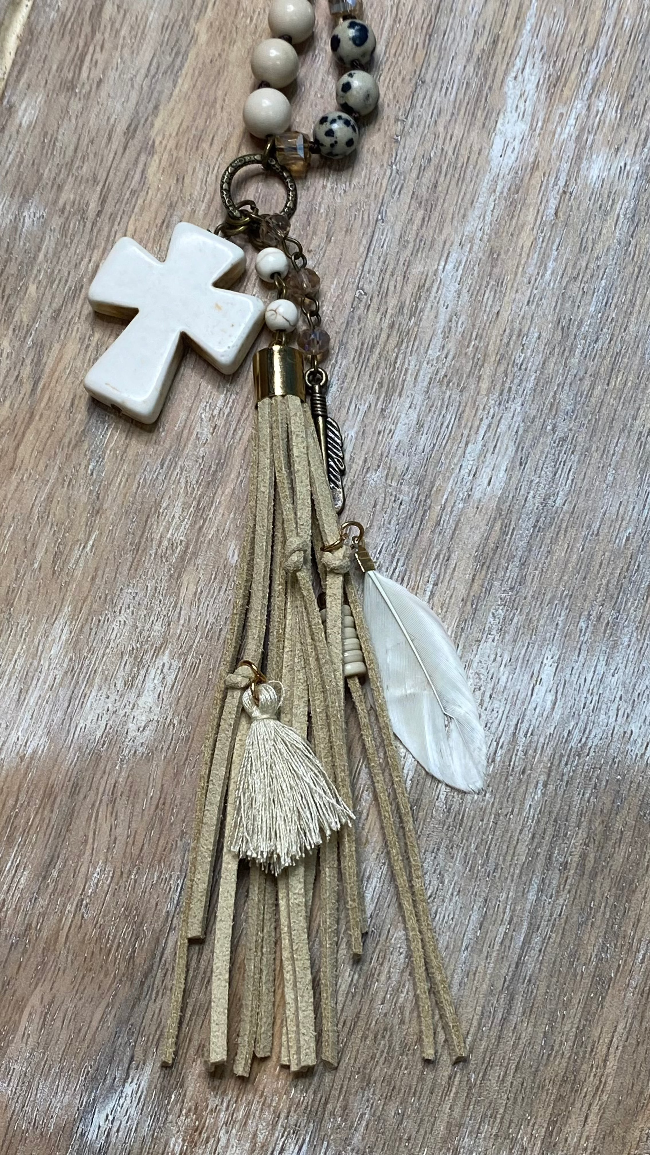 Natural Cross Cluster Necklace
