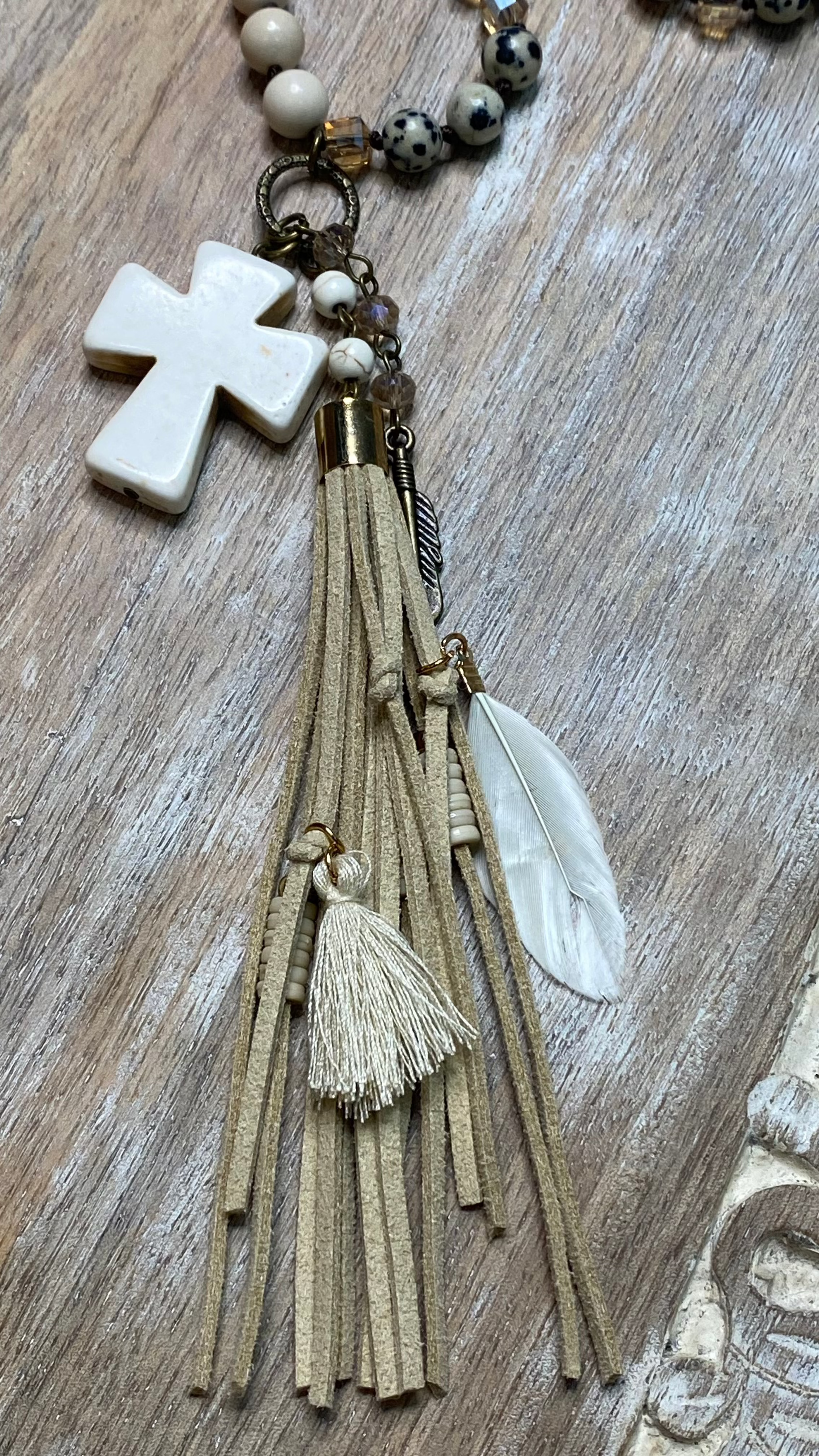 Natural Cross Cluster Necklace