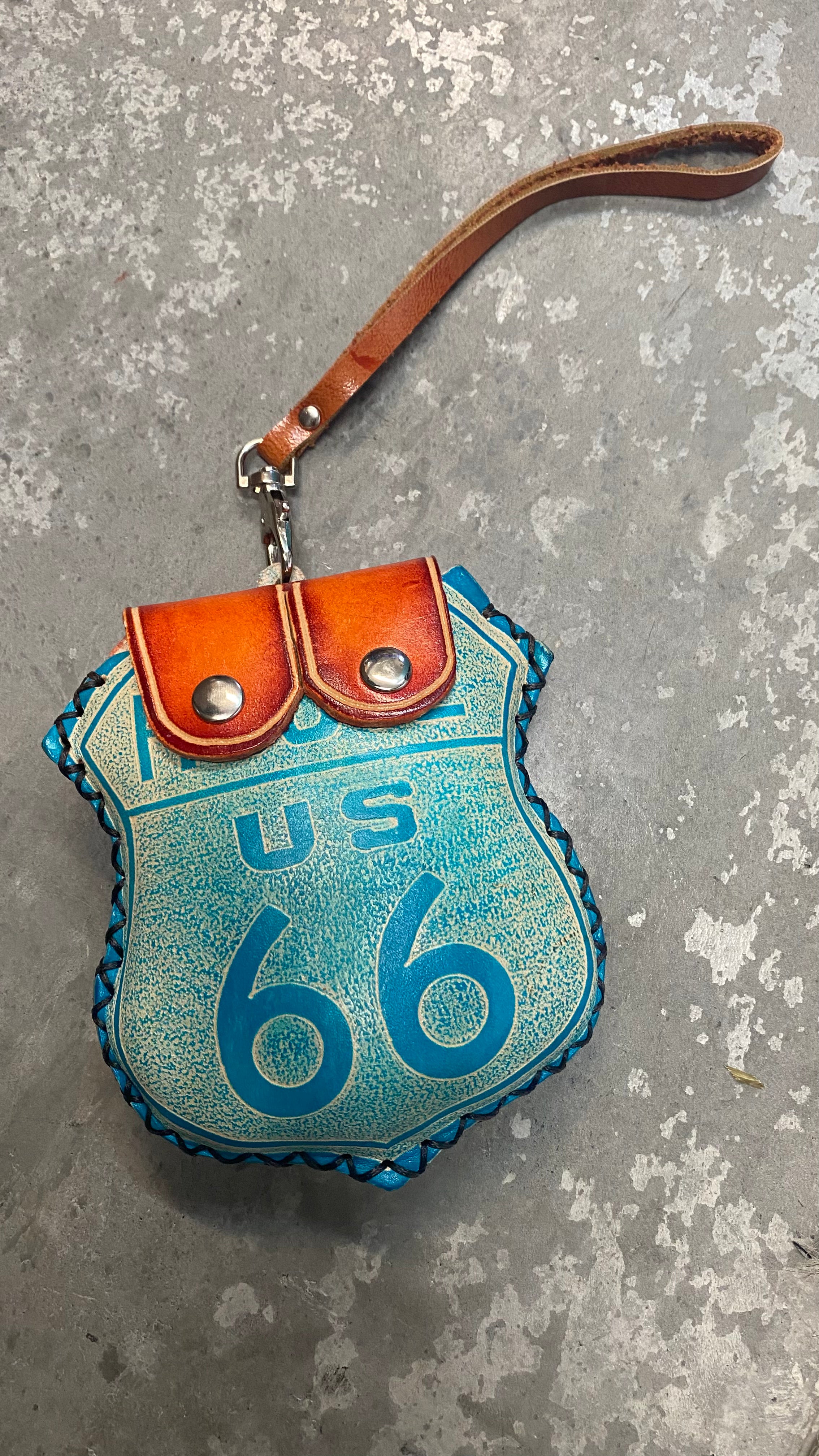 Route 66 Coin Purse Wristlet