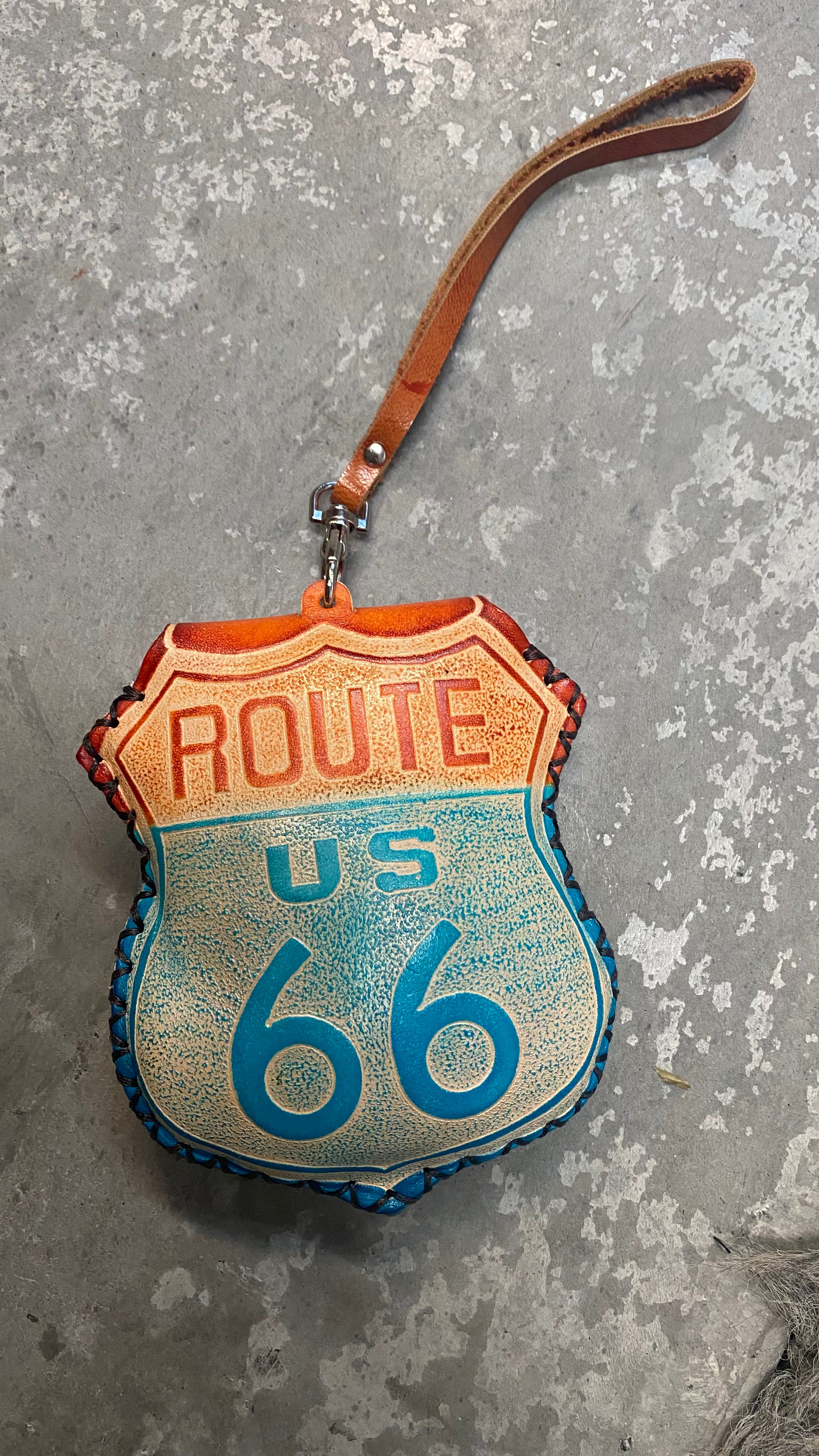 Route 66 Coin Purse Wristlet