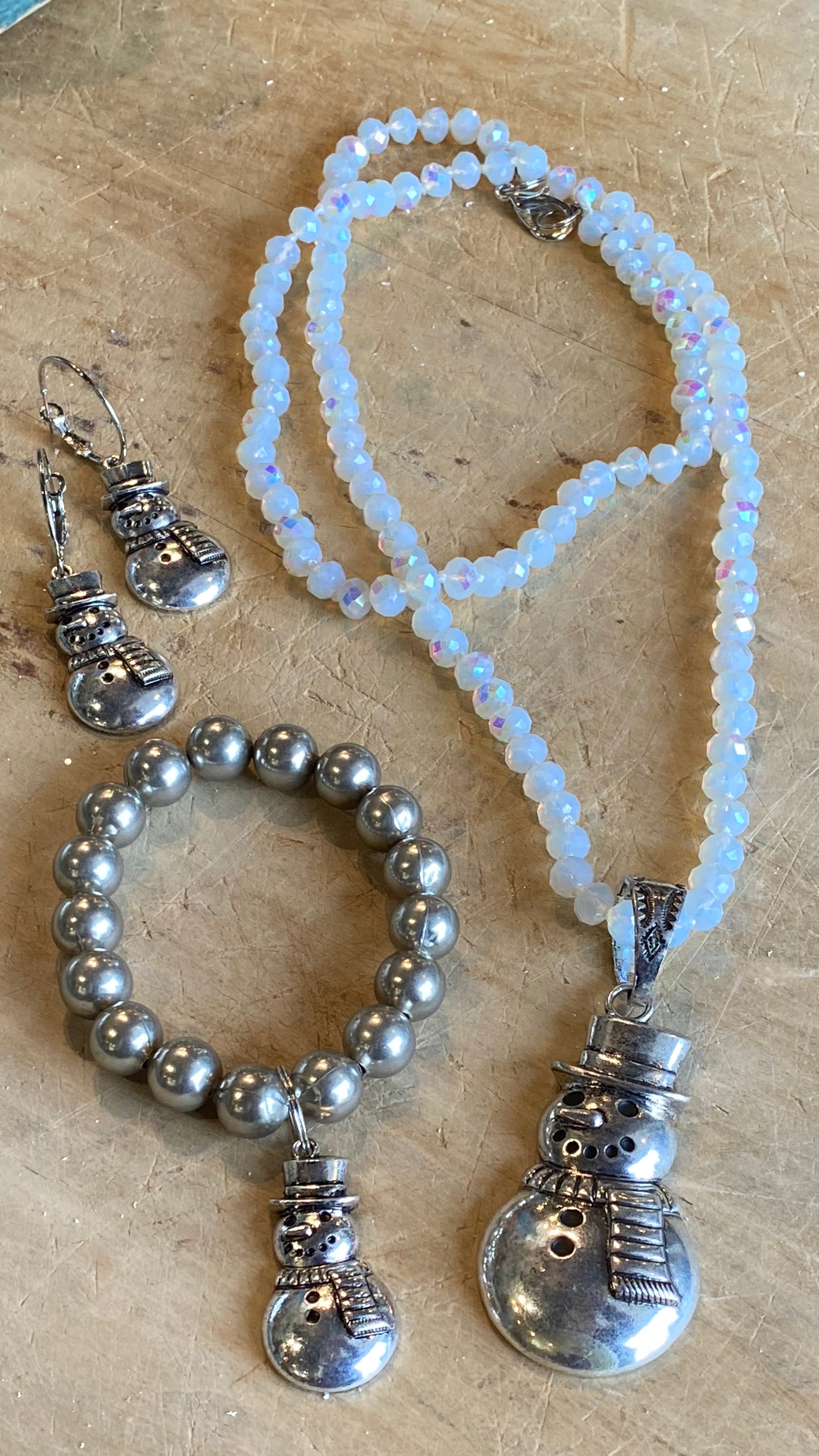 Silver Snowman Bracelet