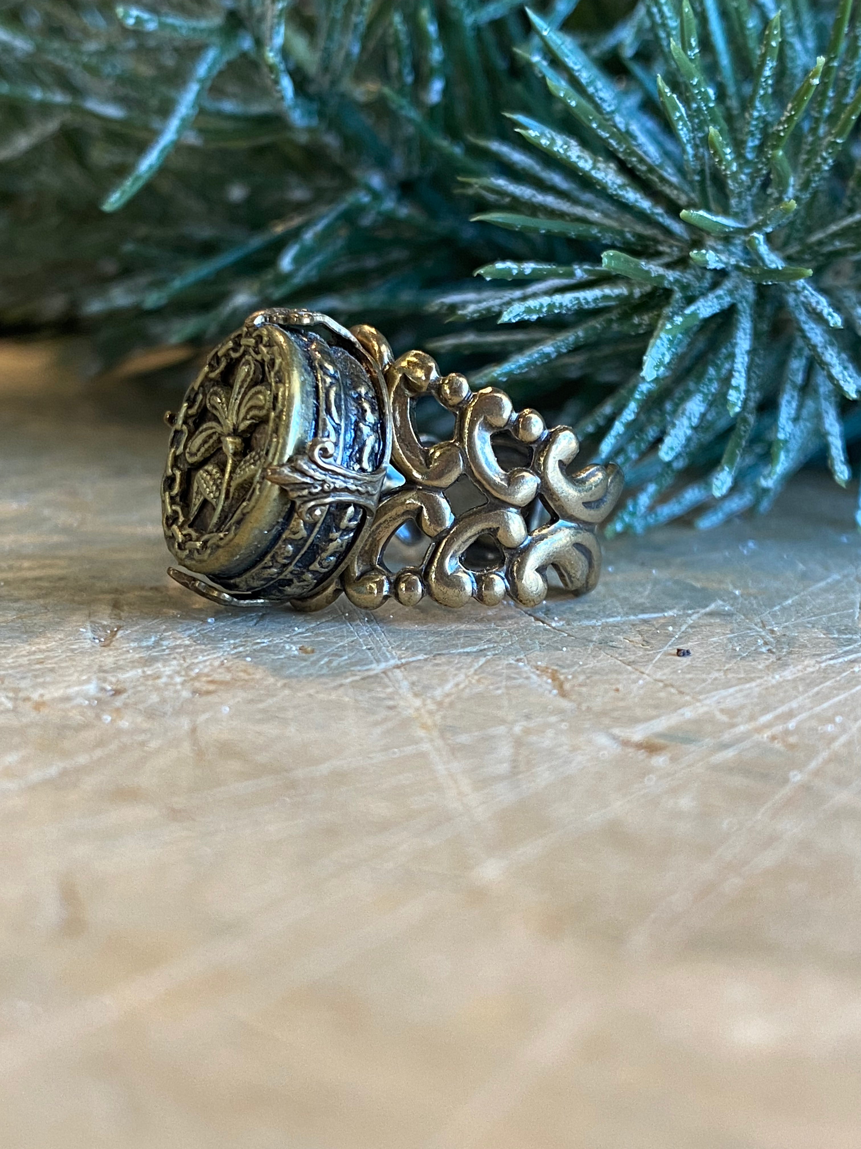 Antique Button Ring