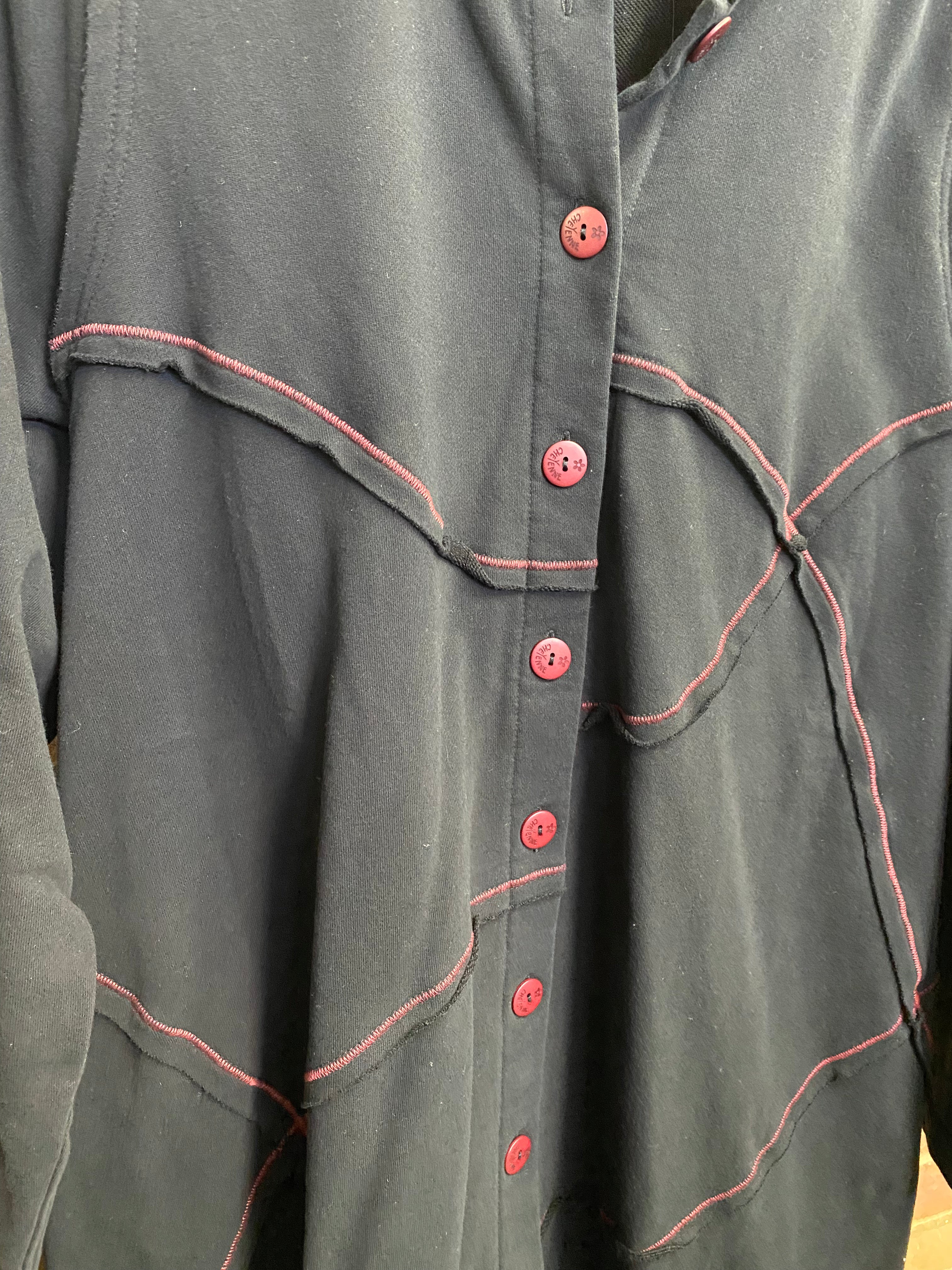 Reverse Seam Cotton Fleece Jacket