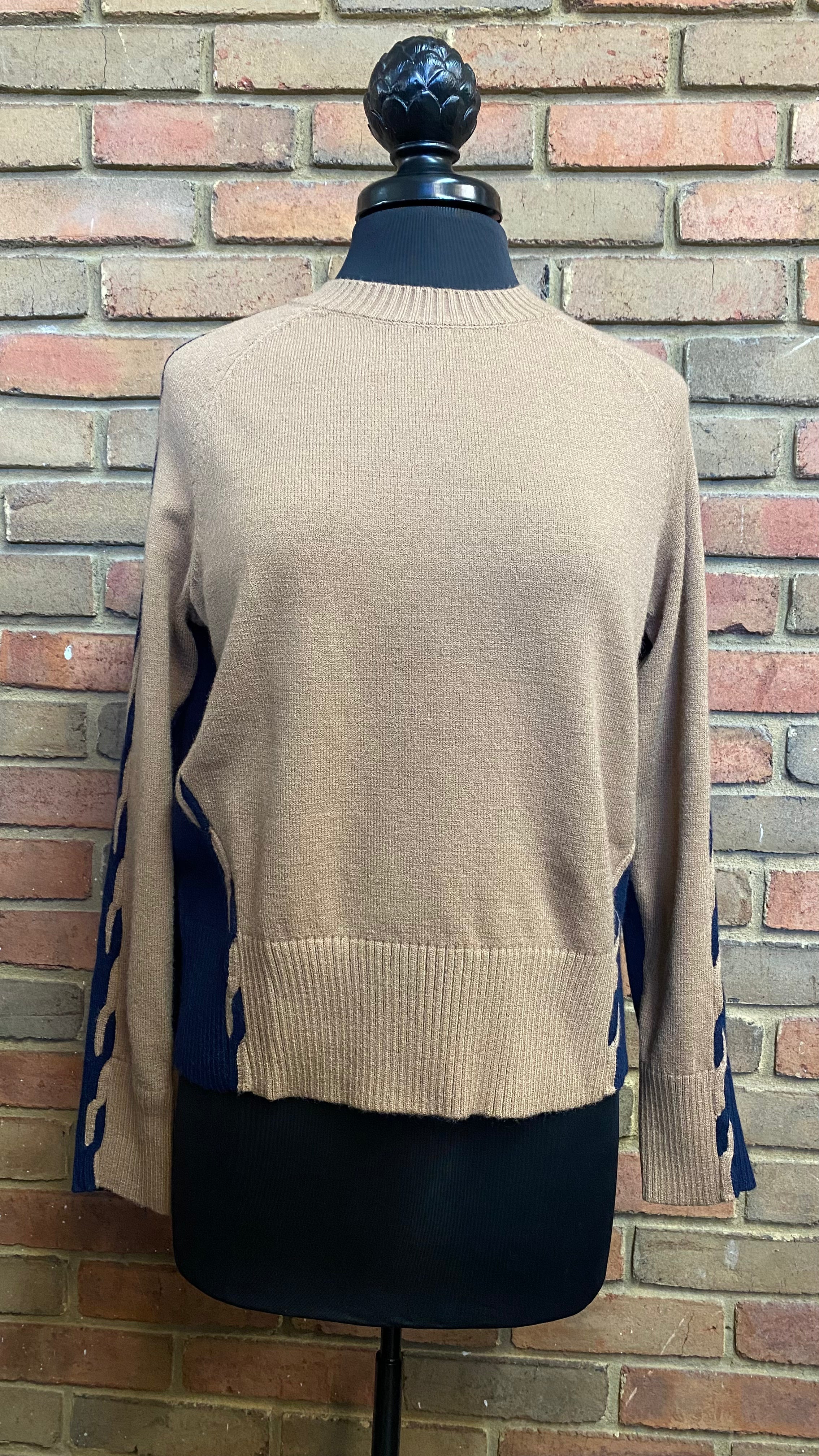 Raglan Sleeve Color Block Sweater