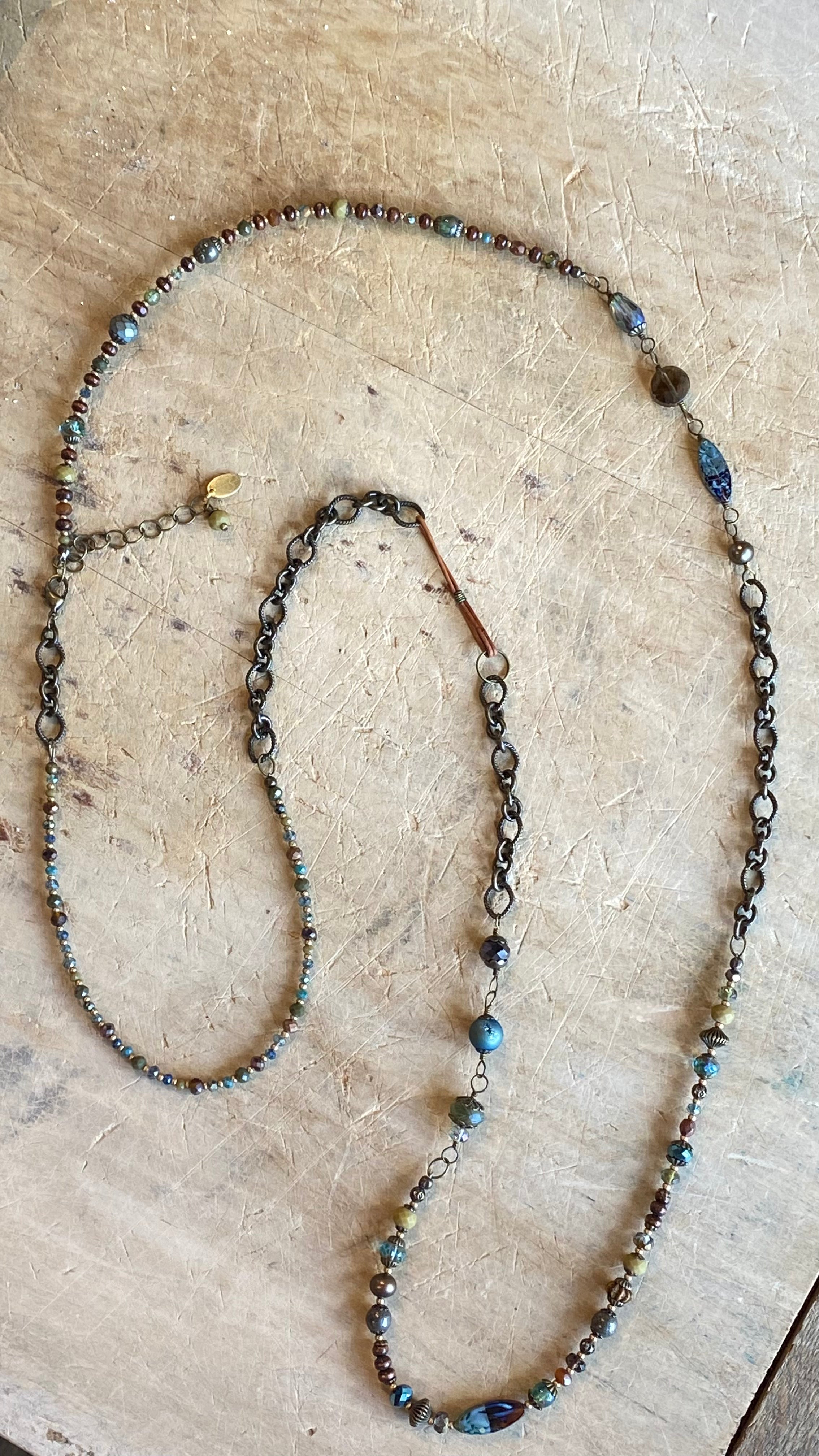 Crisp Autumn Beaded Necklace N116