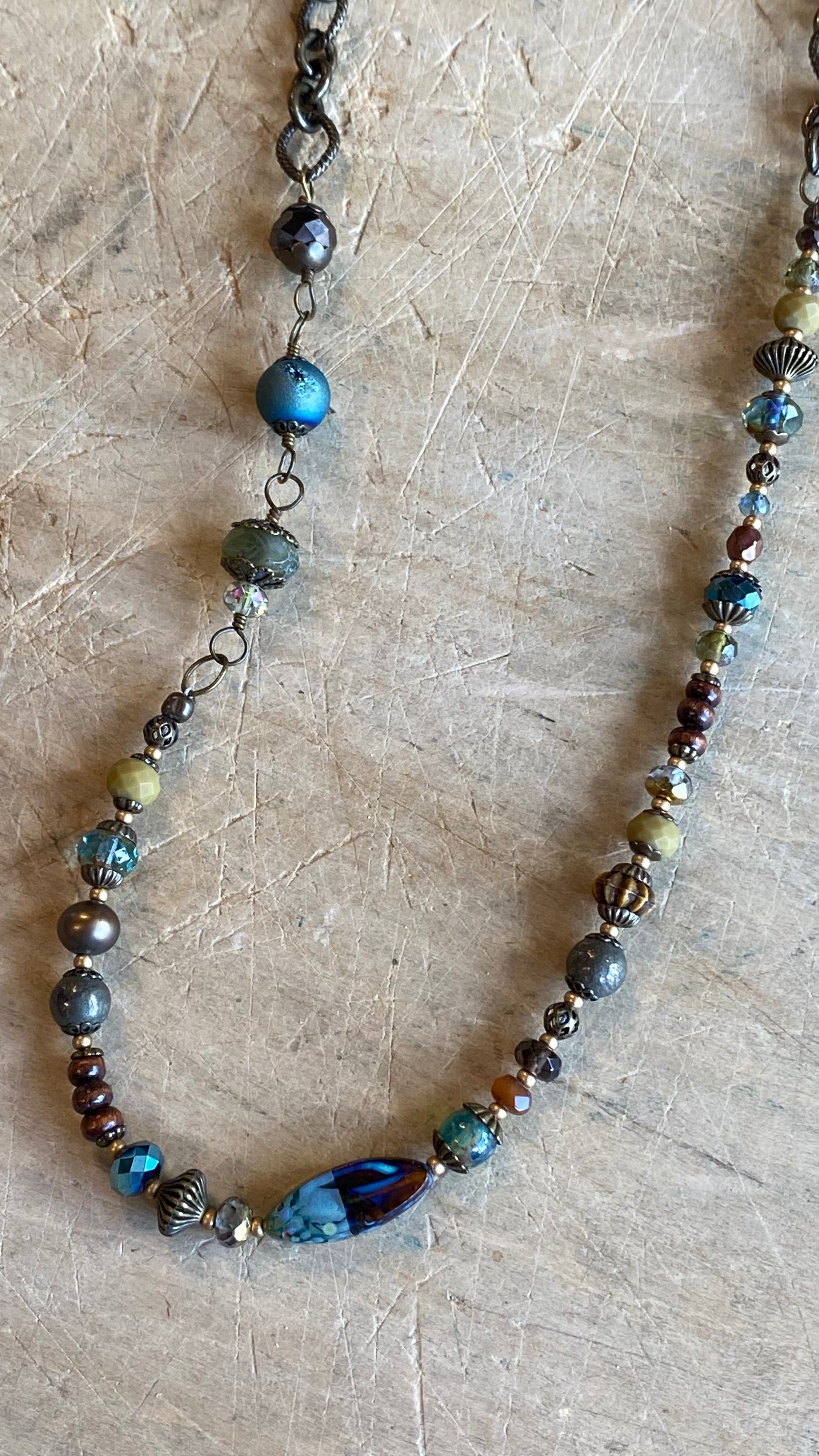 Crisp Autumn Beaded Necklace N116