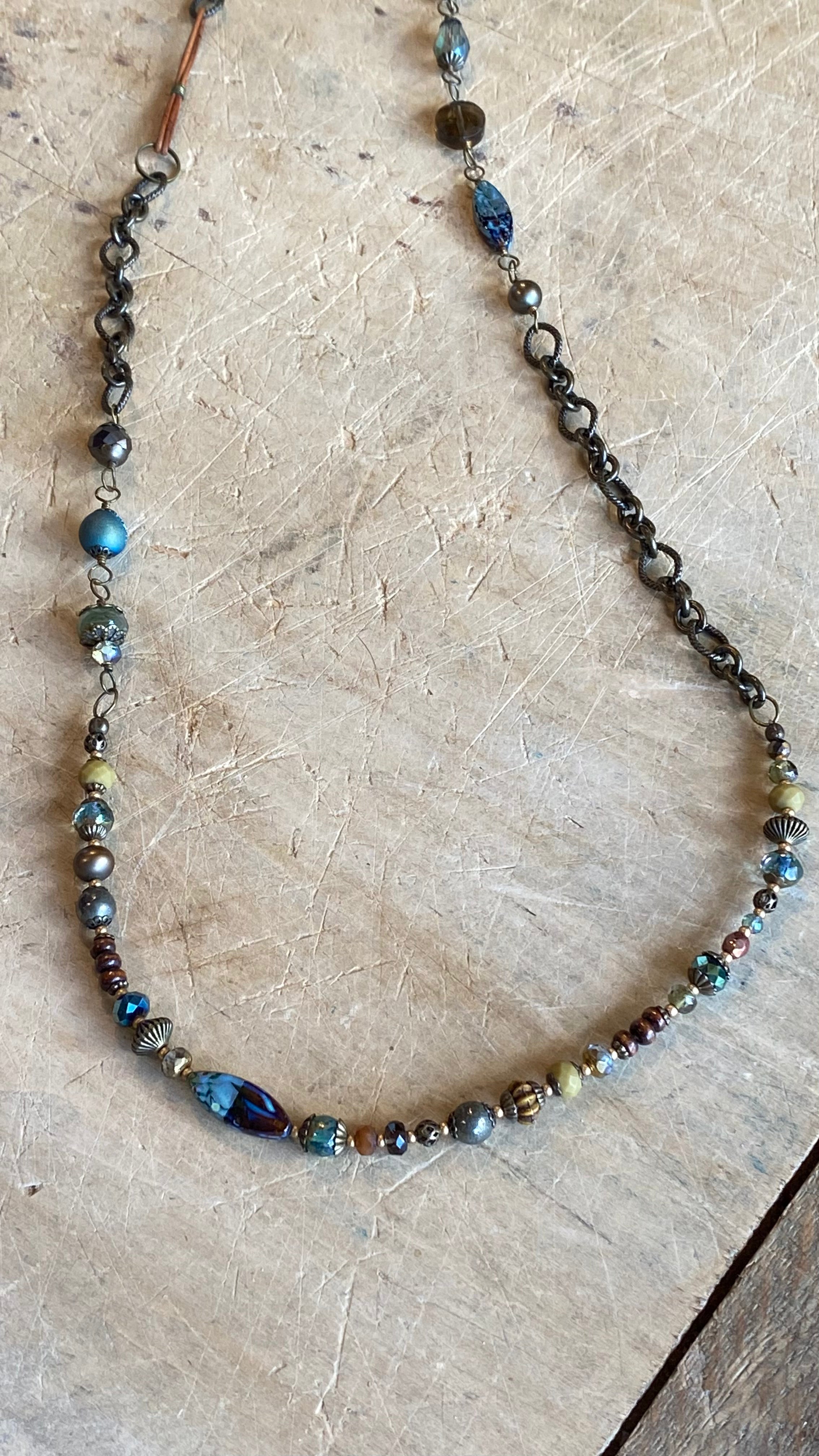 Crisp Autumn Beaded Necklace N116