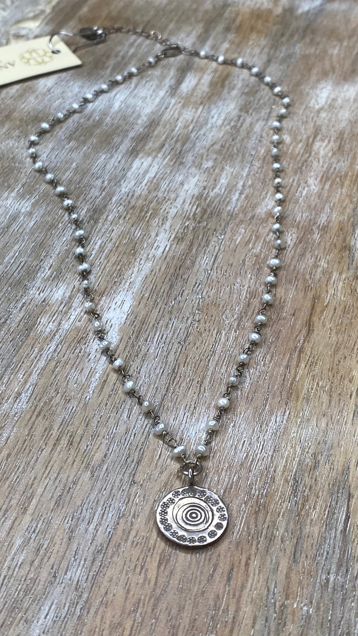 OFK Pearl Fine Silver Necklace N07