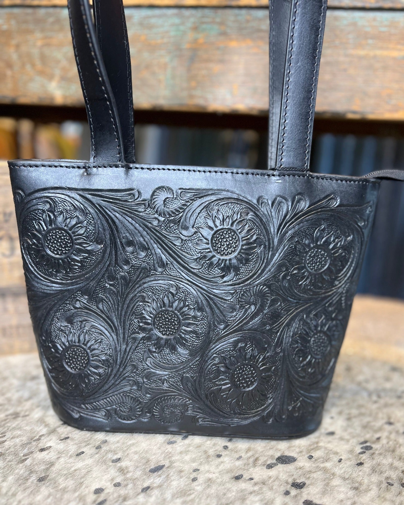 Black Tooled Bag