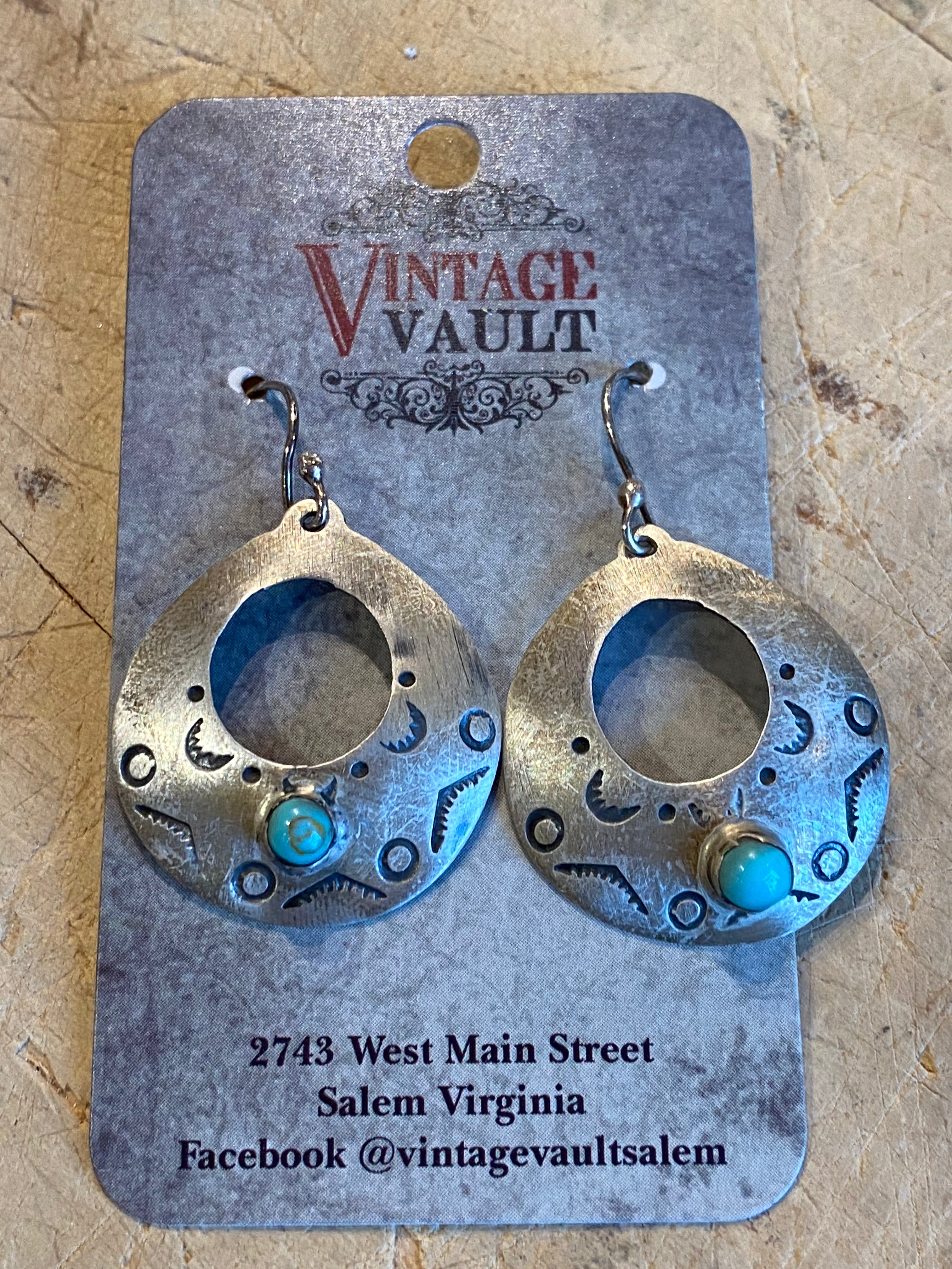 Stamped Hoop Earring