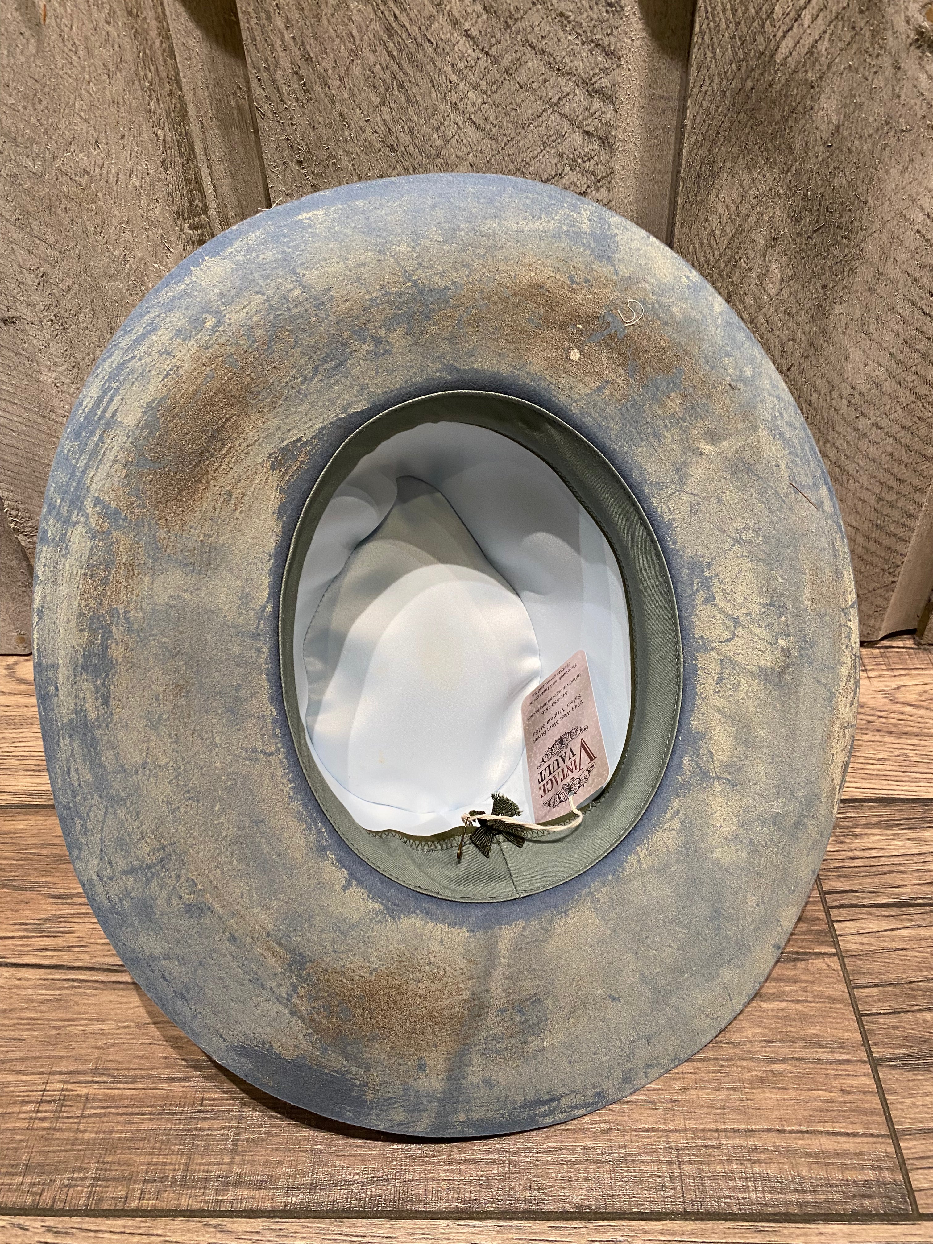 Blue Hand Distressed Hat