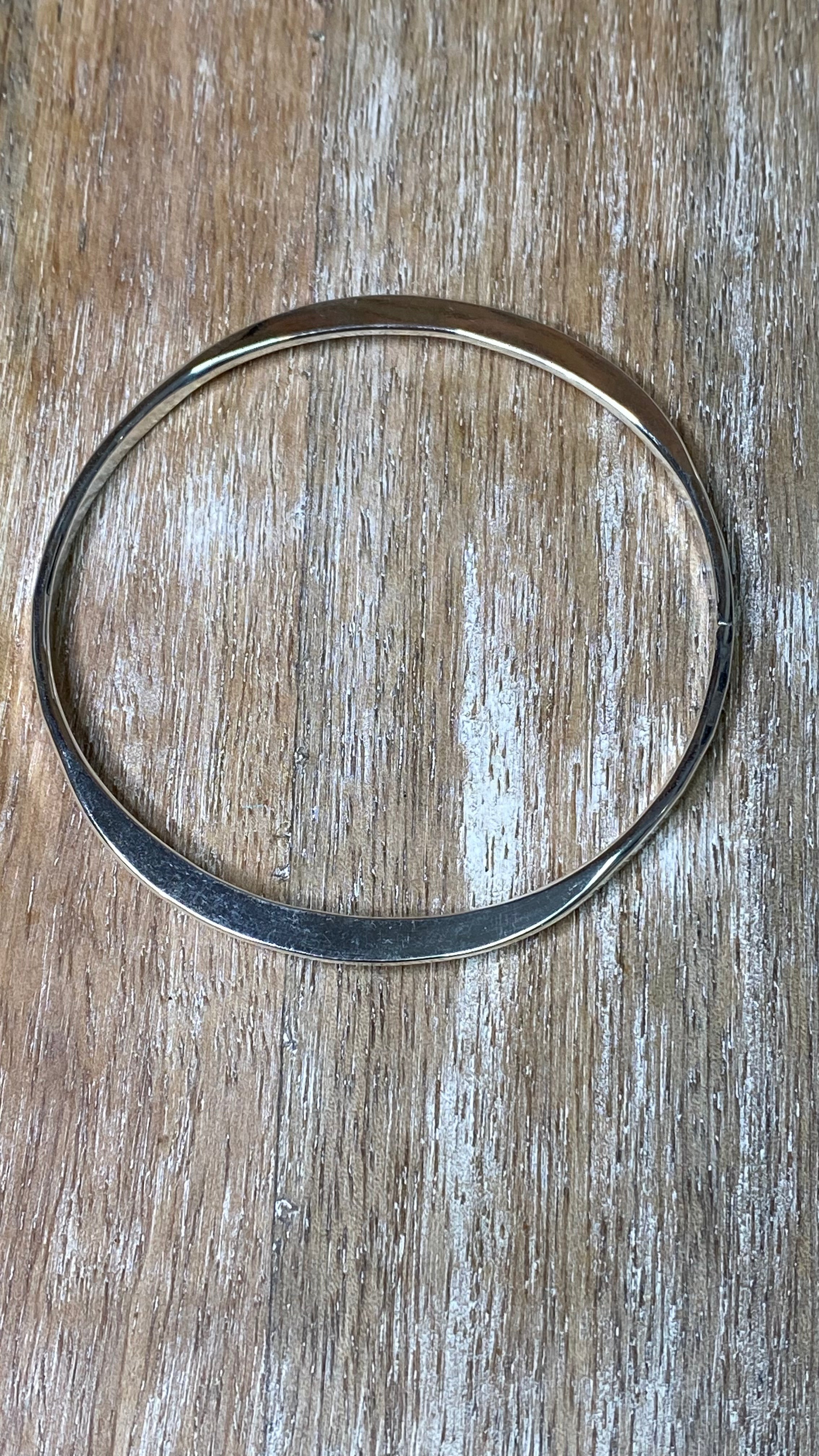 Simple Silver Bangle Bracelet