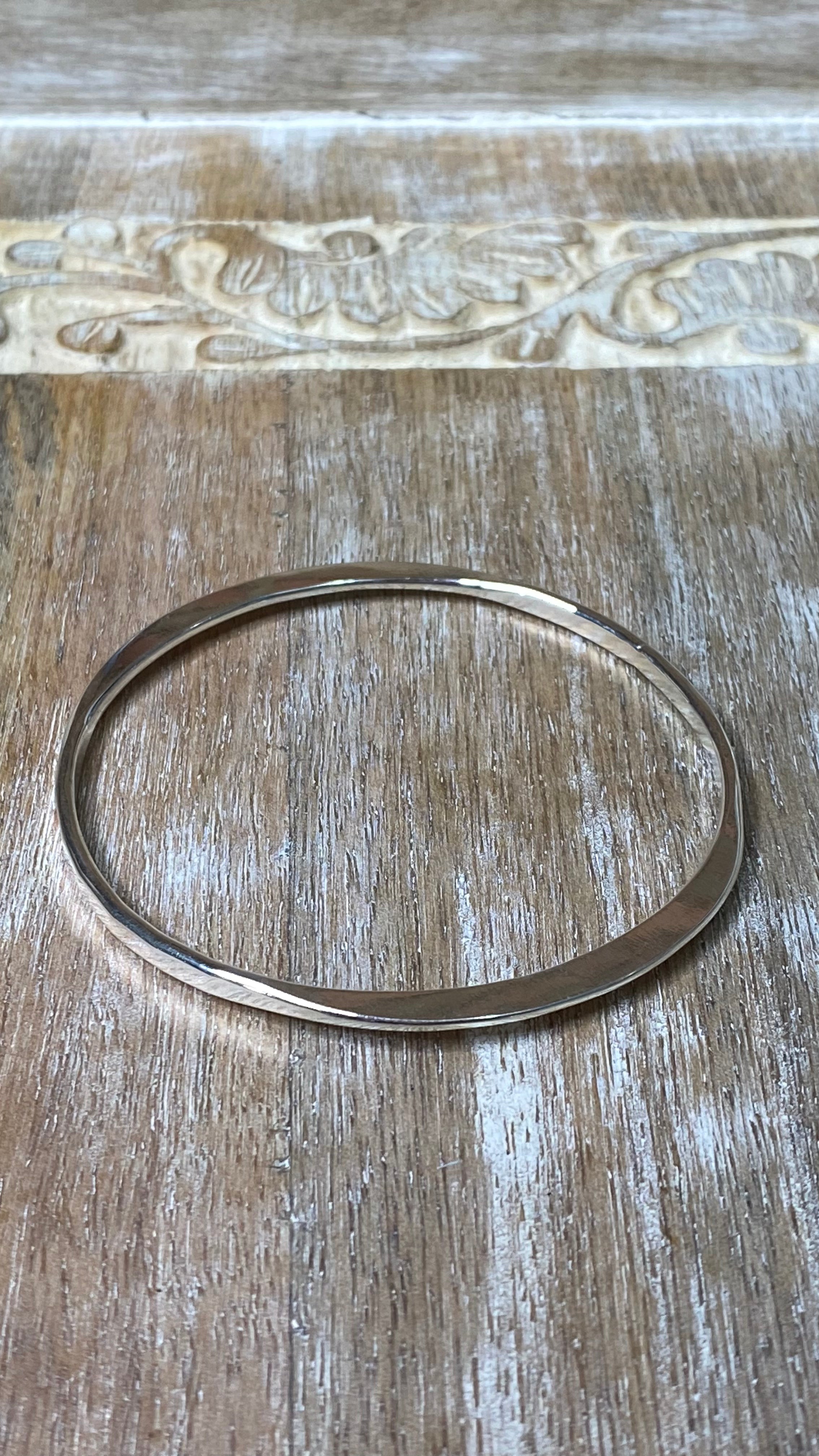 Simple Silver Bangle Bracelet