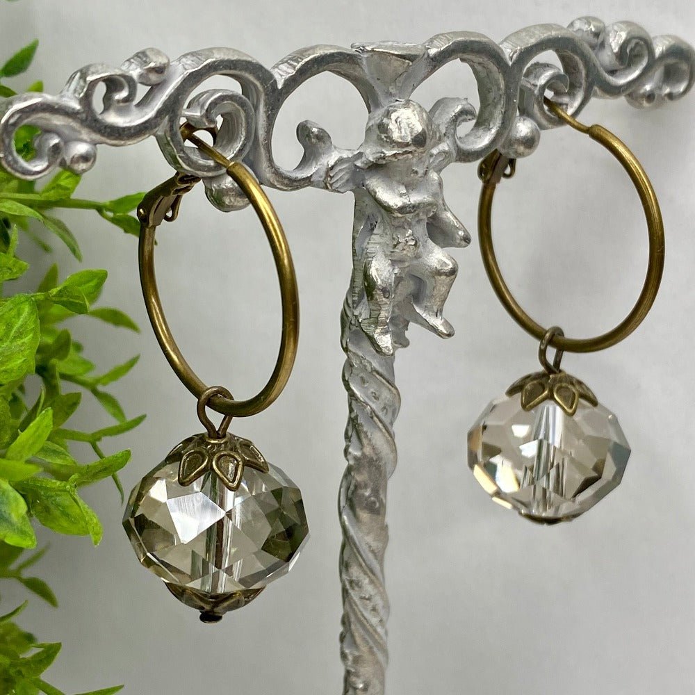 Crystal Ball Earring - Vintage Vault Boutique