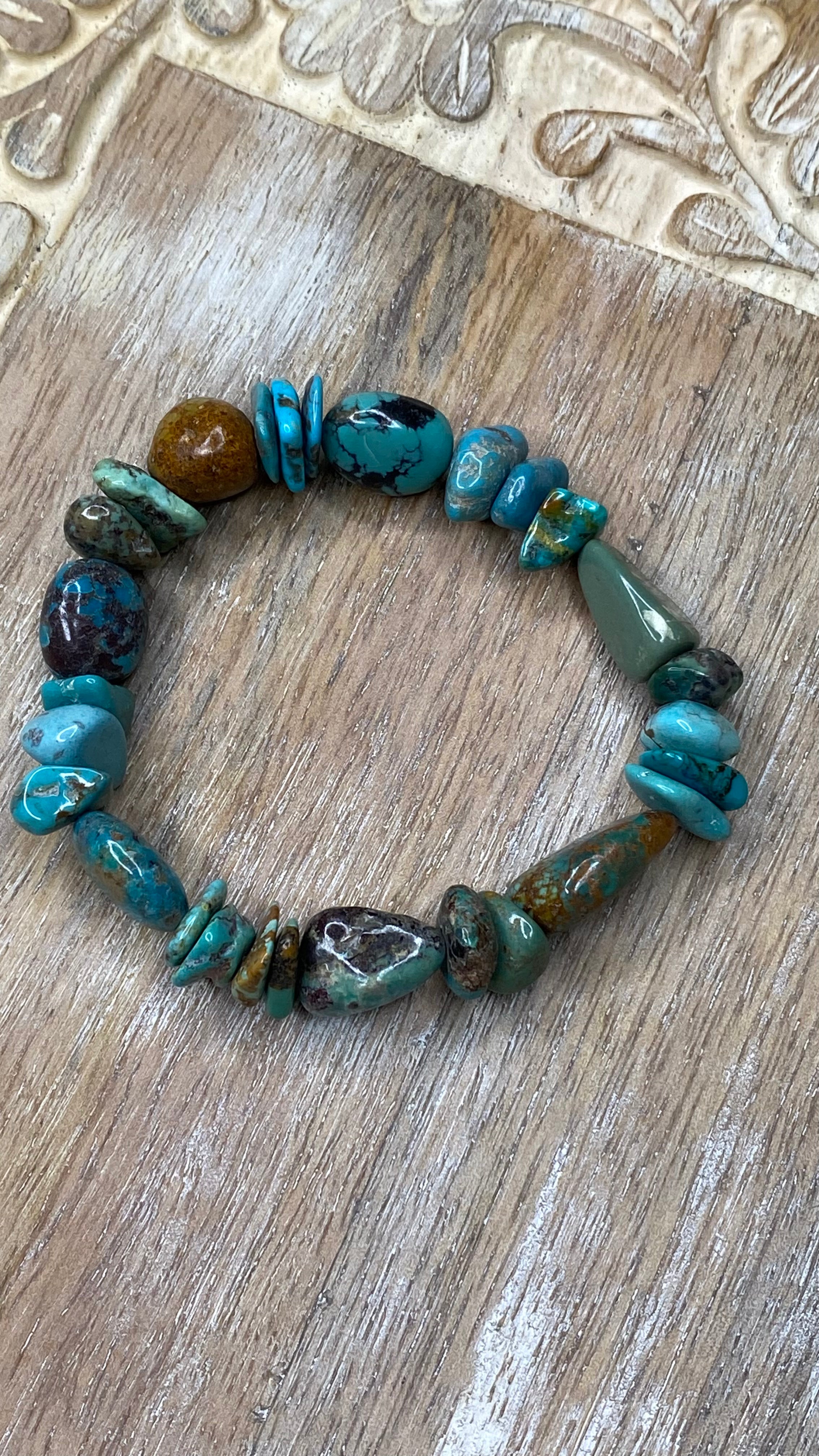 Turquoise Beaded Stretch Bracelet