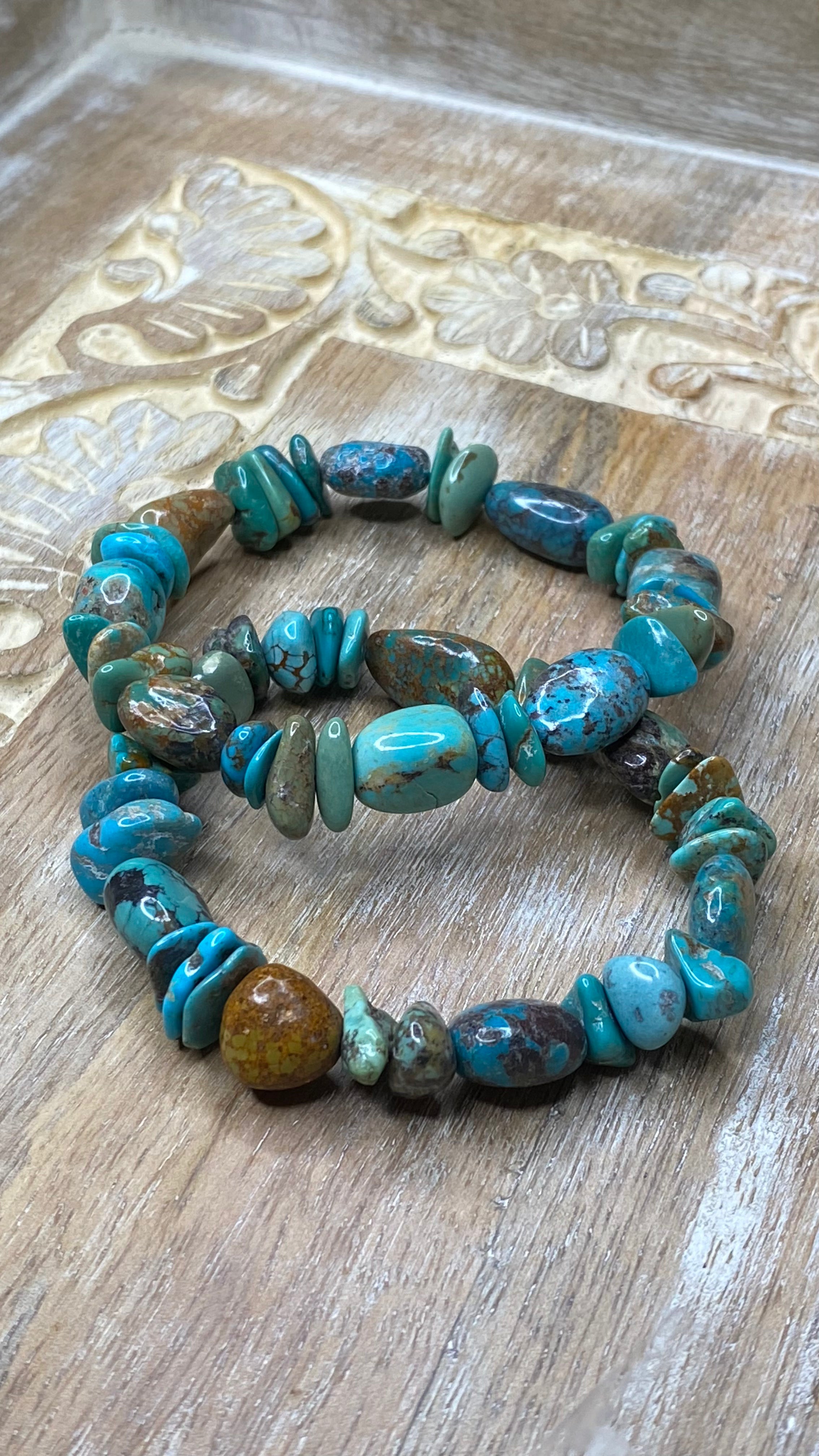 Turquoise Beaded Stretch Bracelet