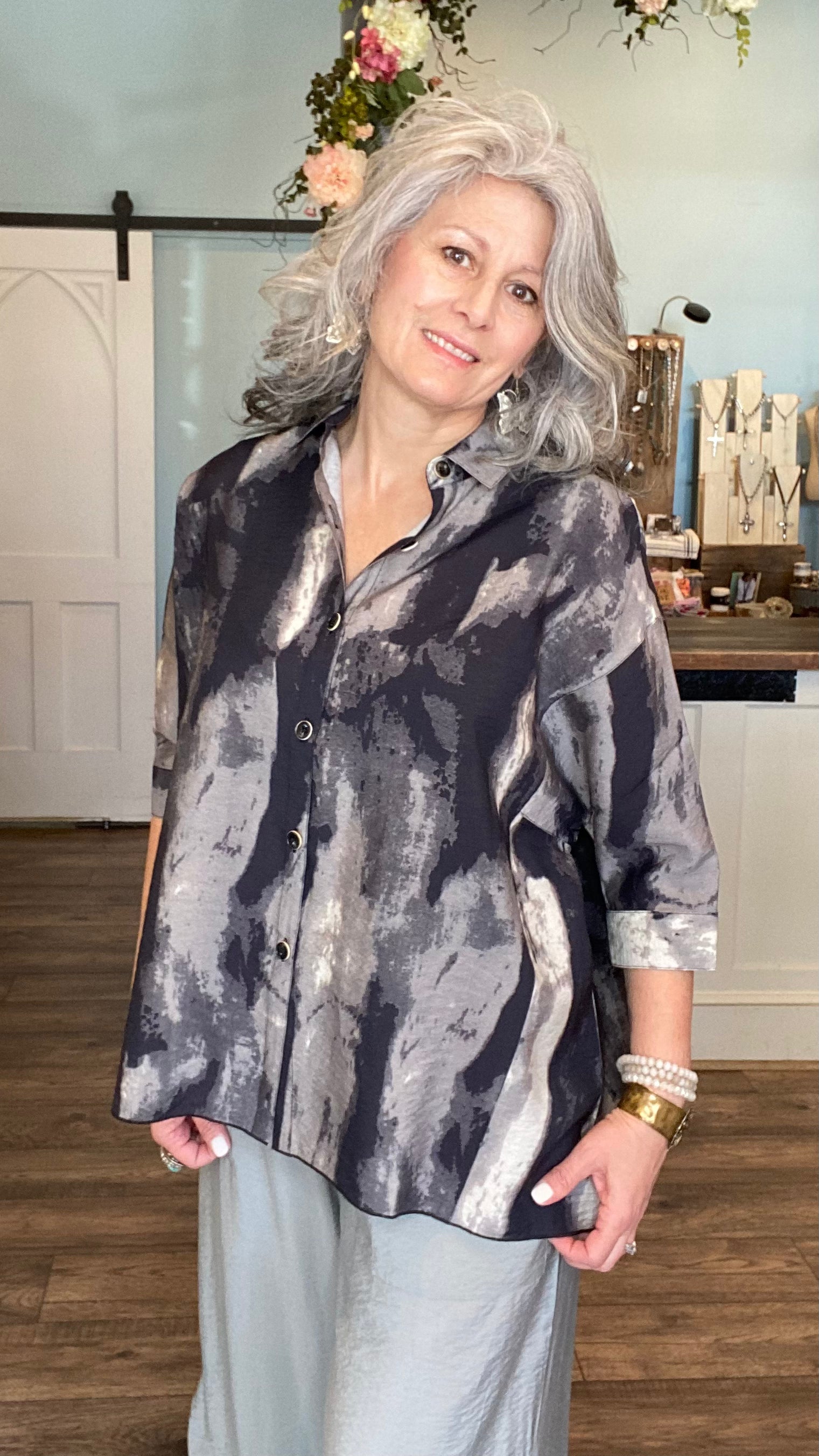 Grey Watercolor Shirt