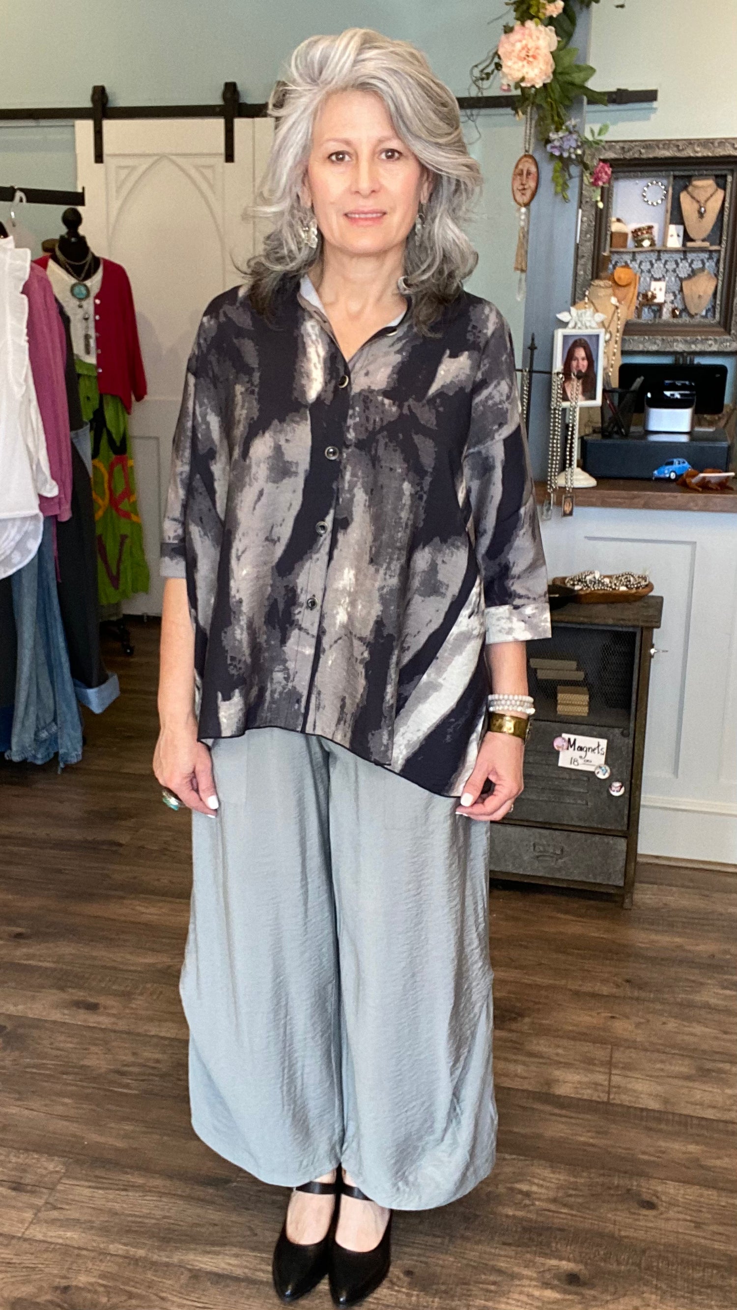 Grey Watercolor Shirt
