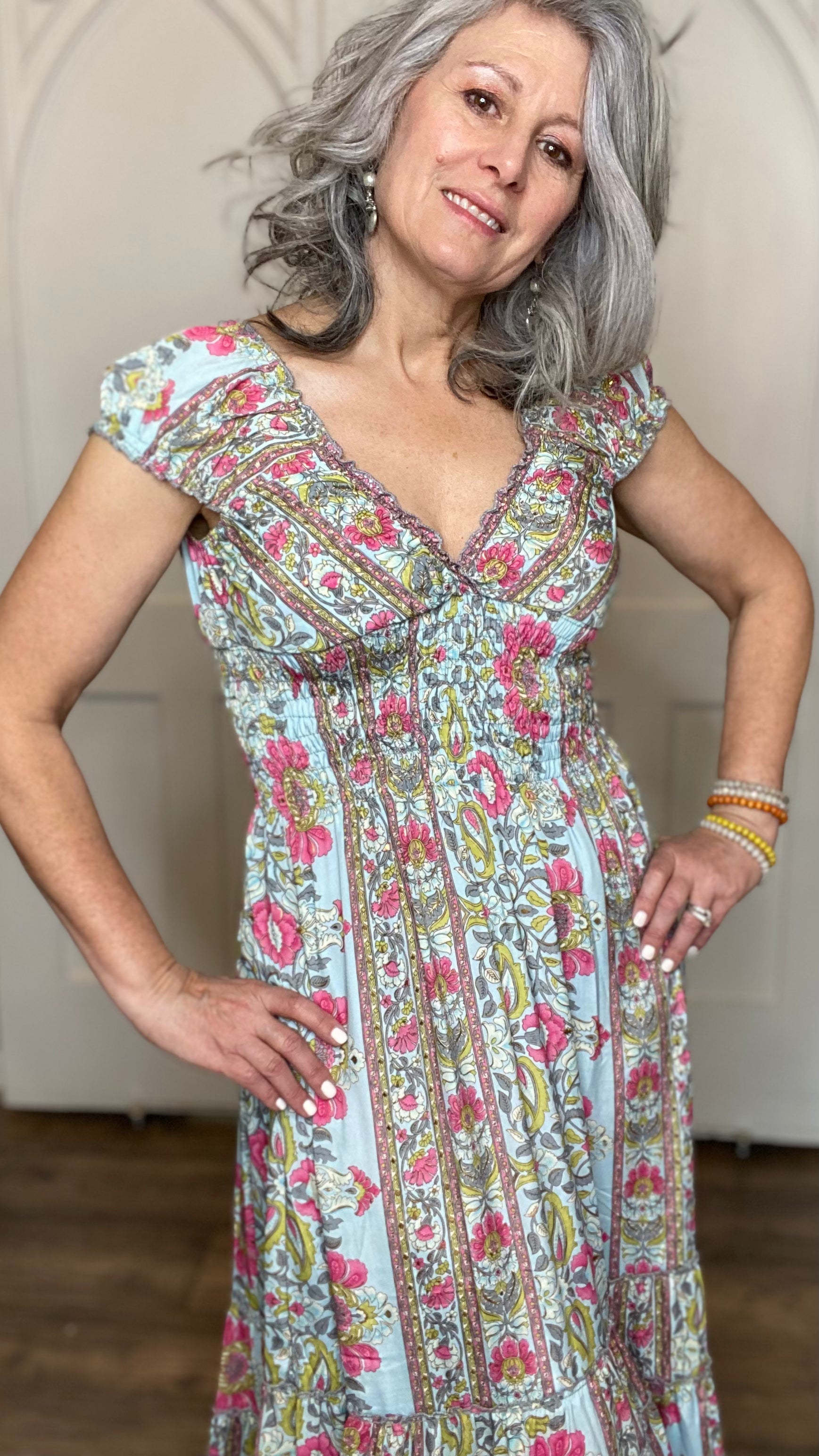 Naomi Rosa Maxi Dress L
