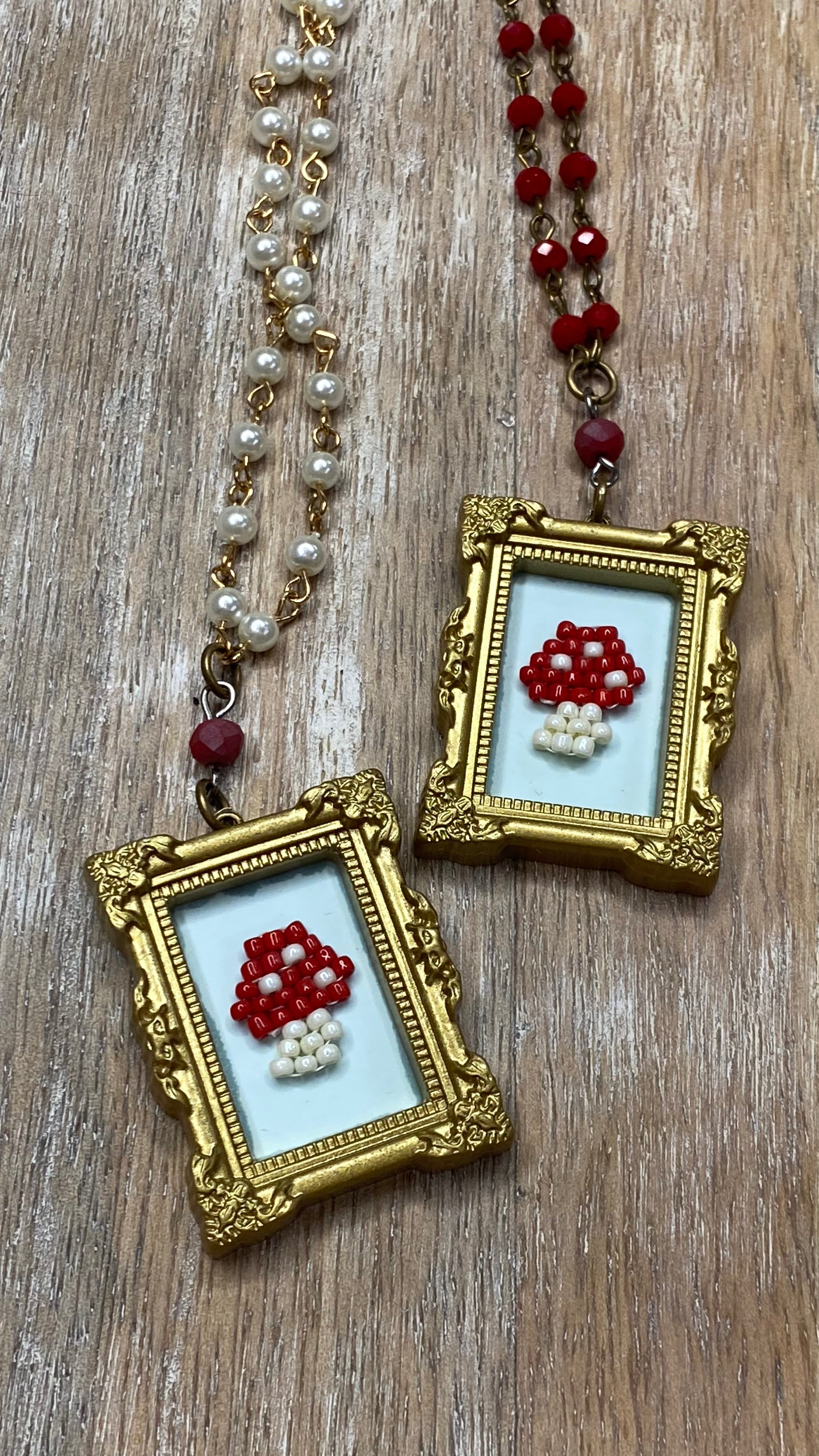 Mushroom Frame Necklace