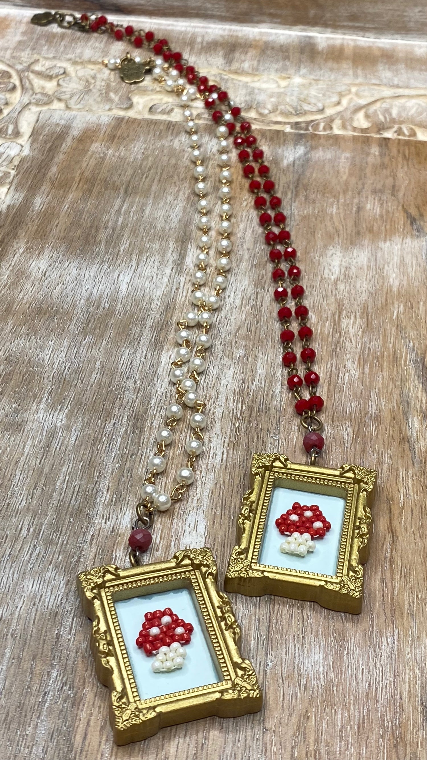 Mushroom Frame Necklace