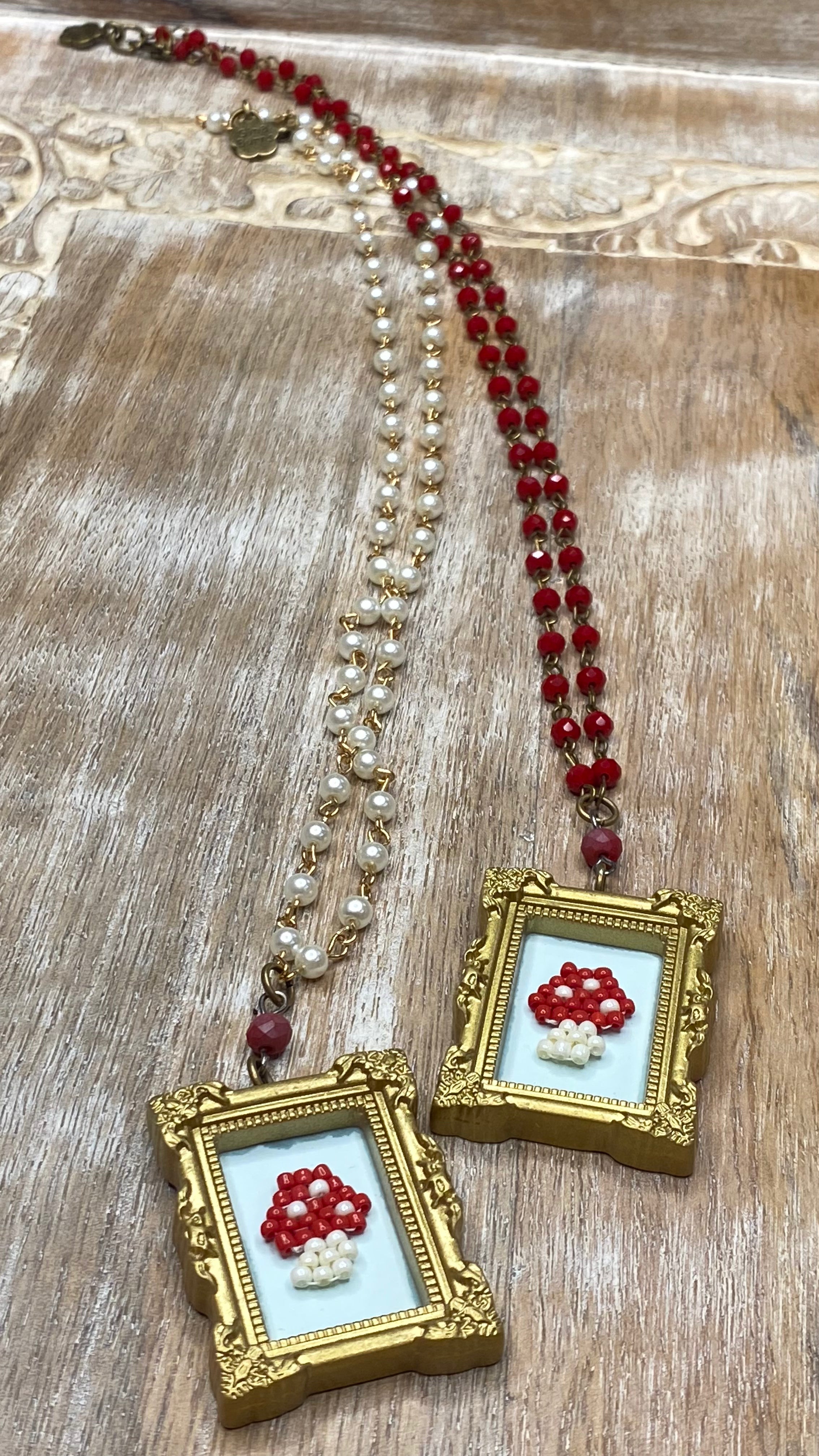 Mushroom Frame Necklace