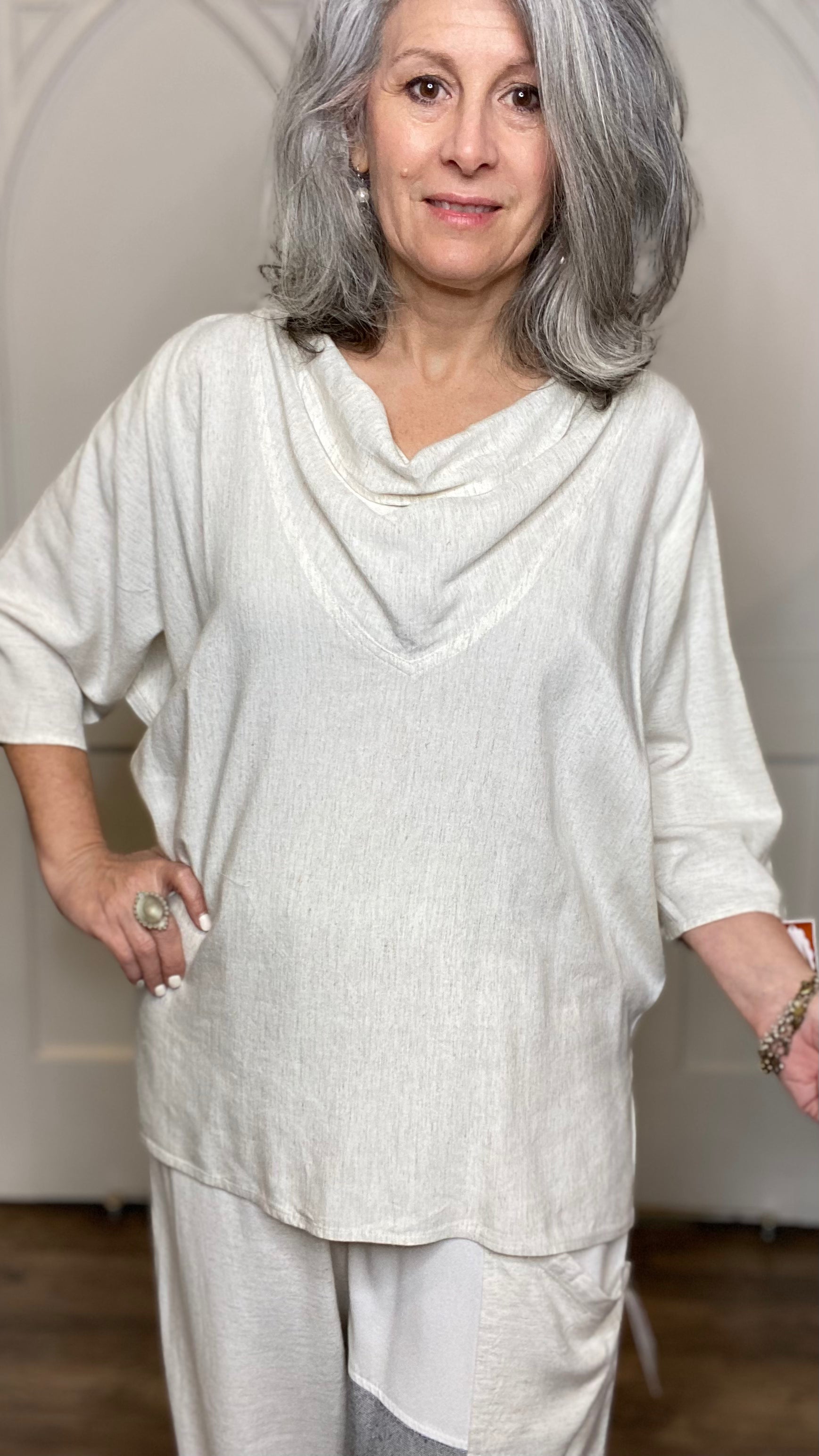 Sousdi Lenin Cowl Neck Top