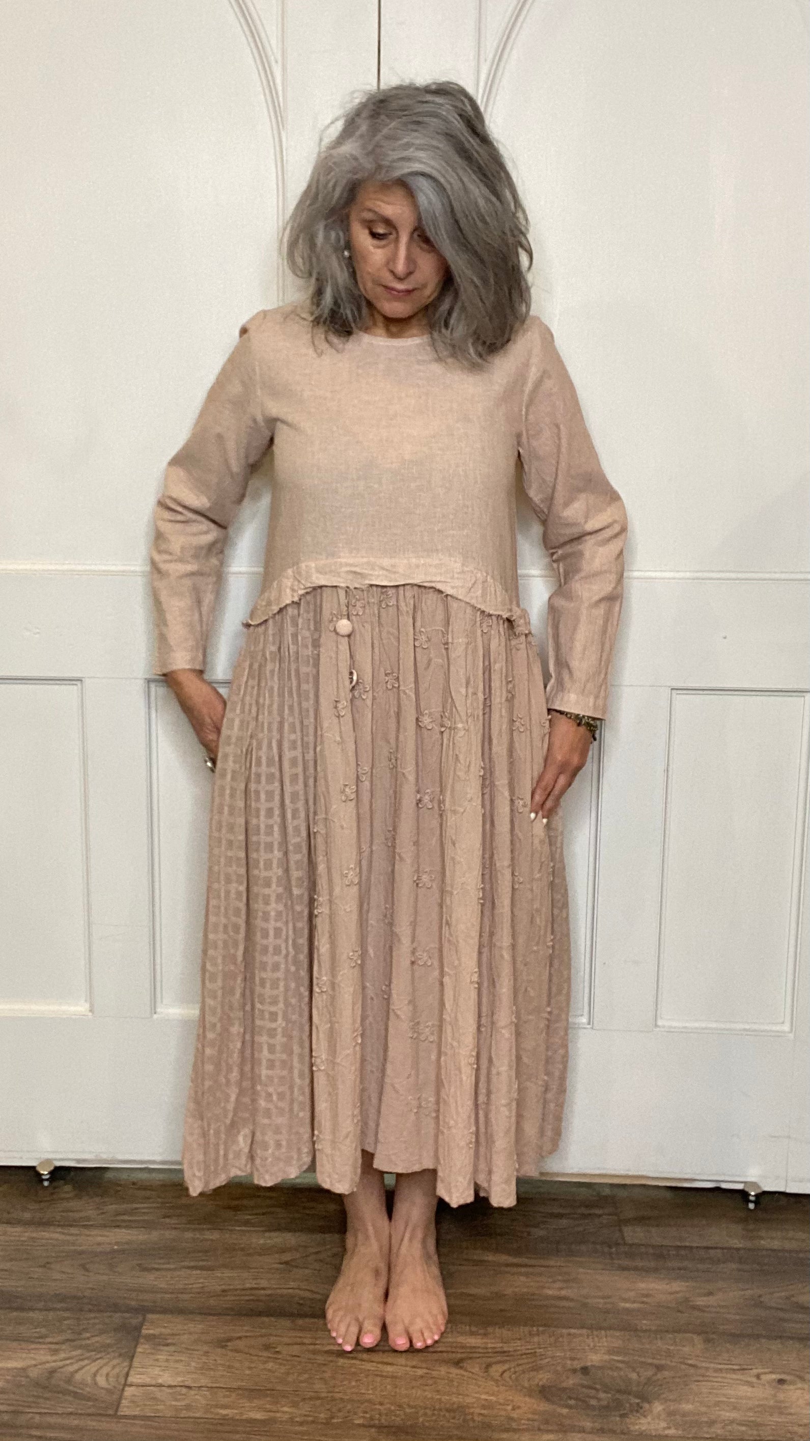 Adriana Cotton Dress Pink