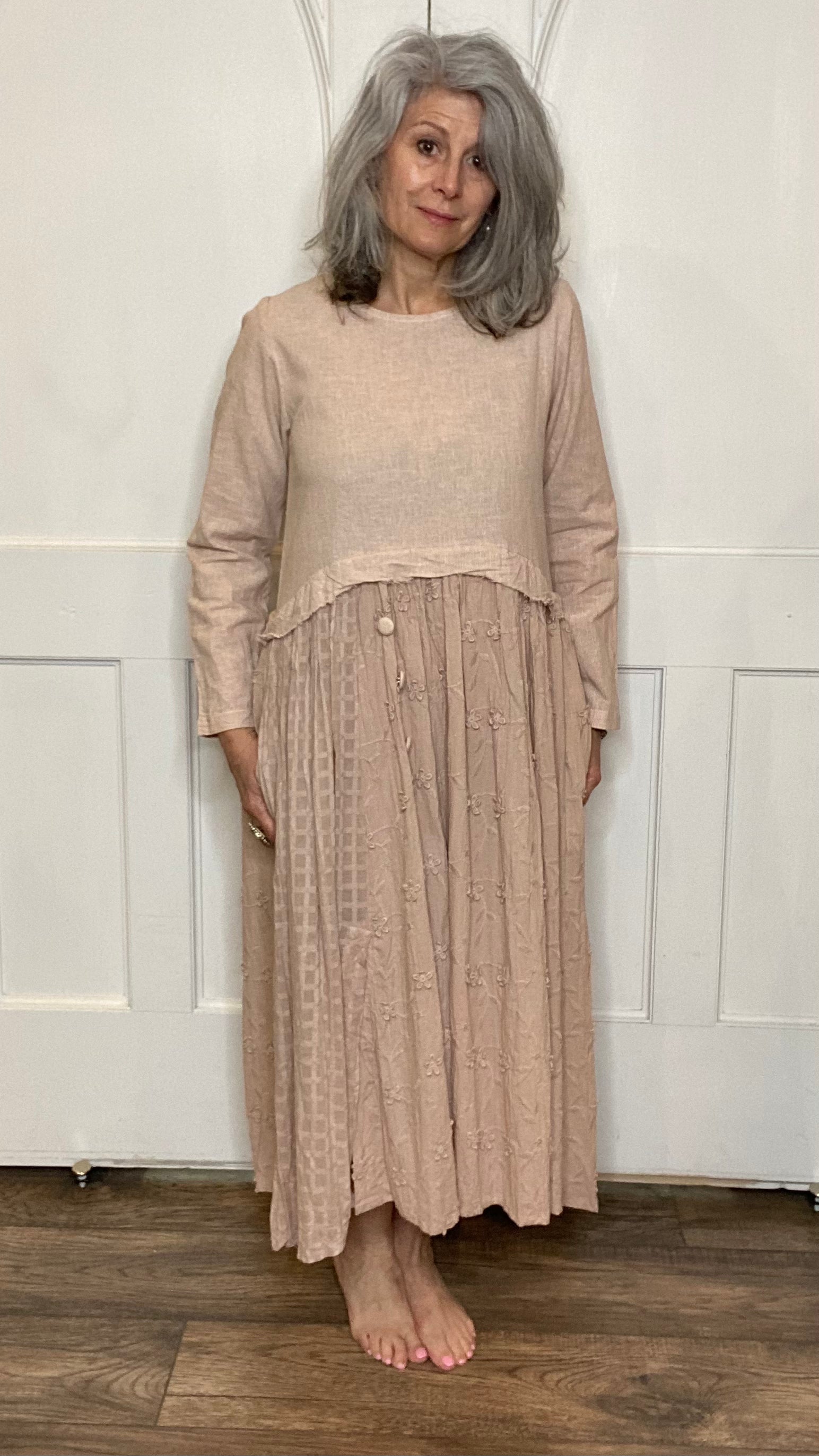 Adriana Cotton Dress Pink
