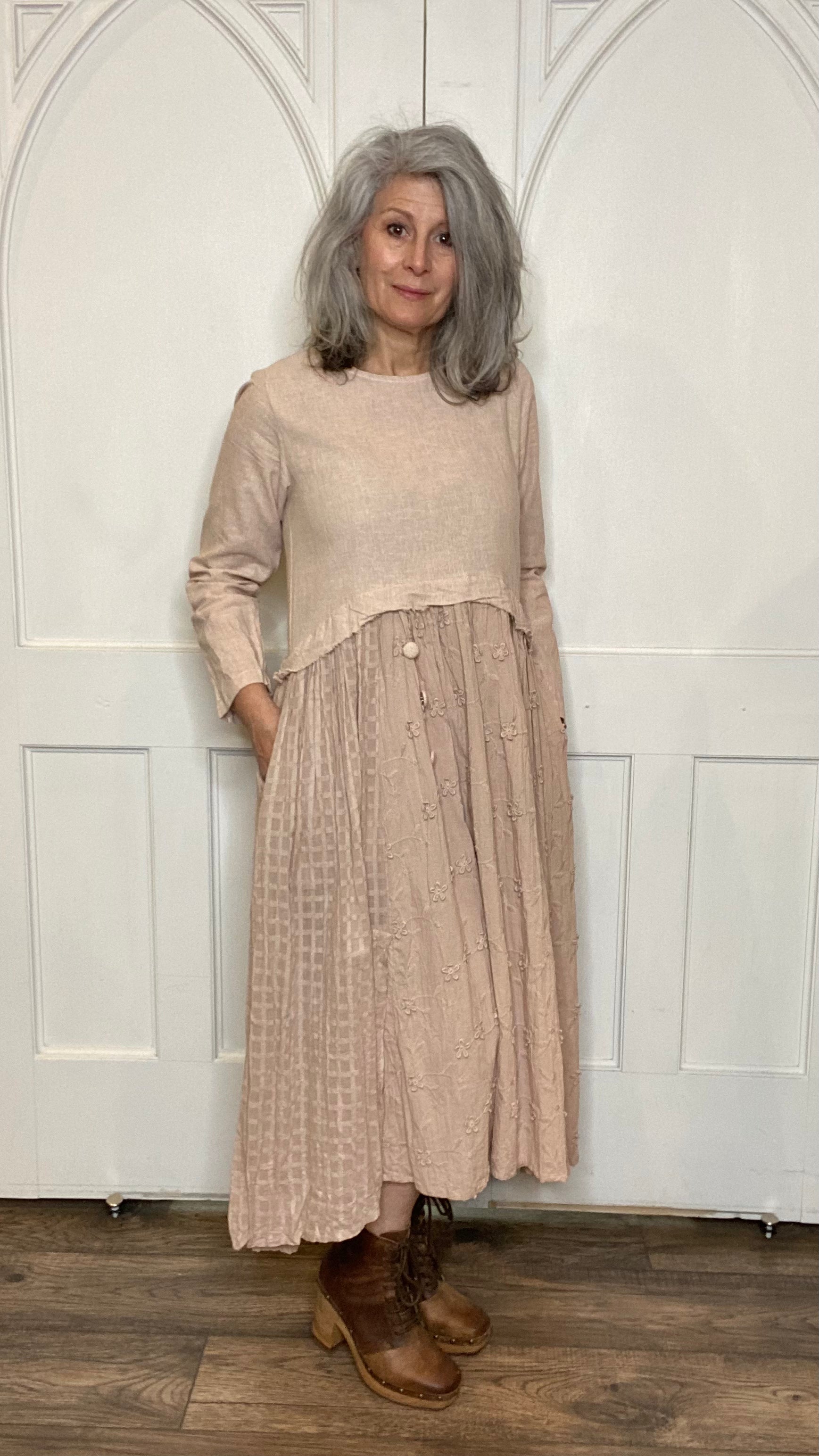 Adriana Cotton Dress Pink