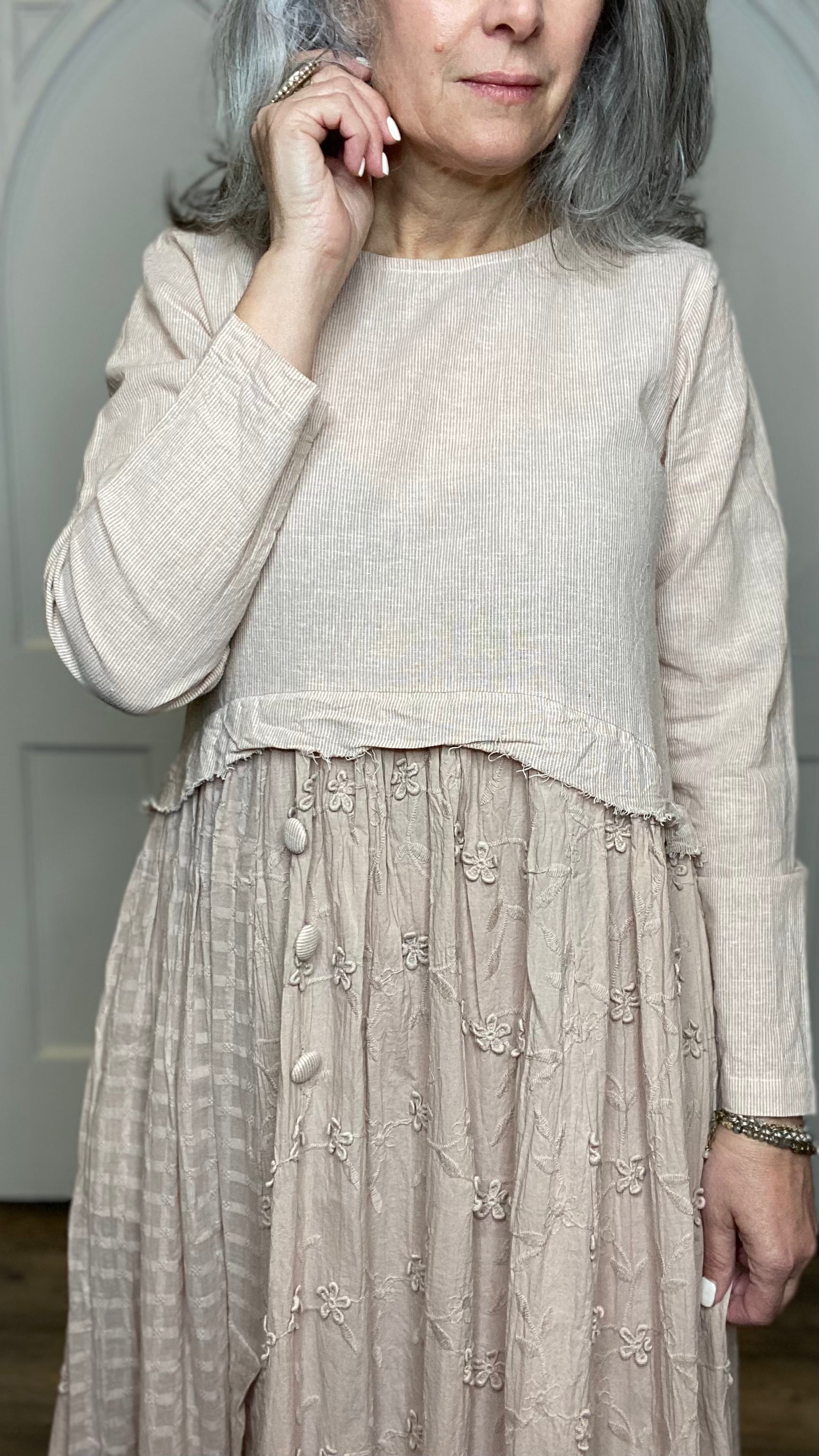 Adriana Cotton Dress Pink