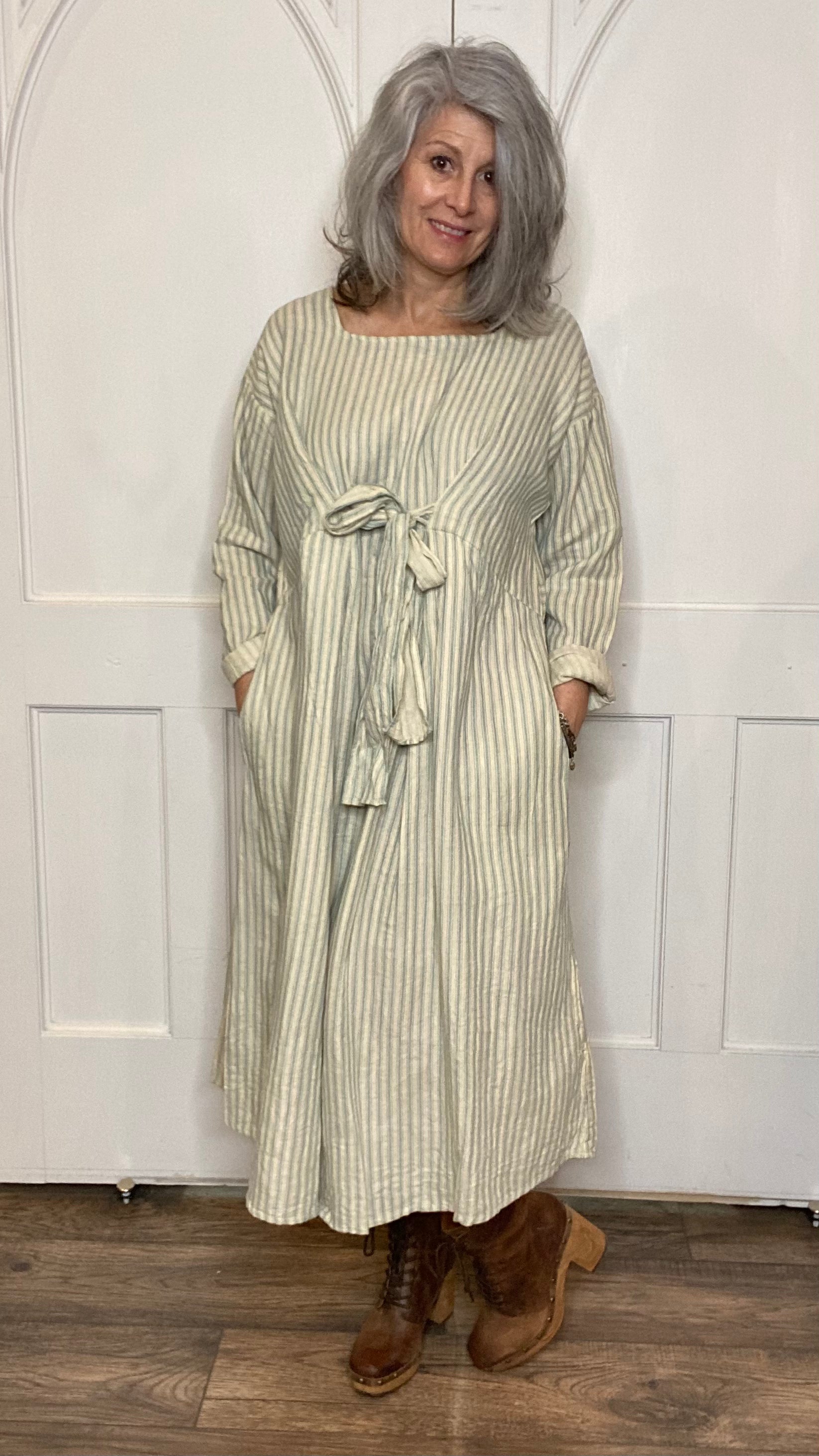 Walis Blue Stripe Dress