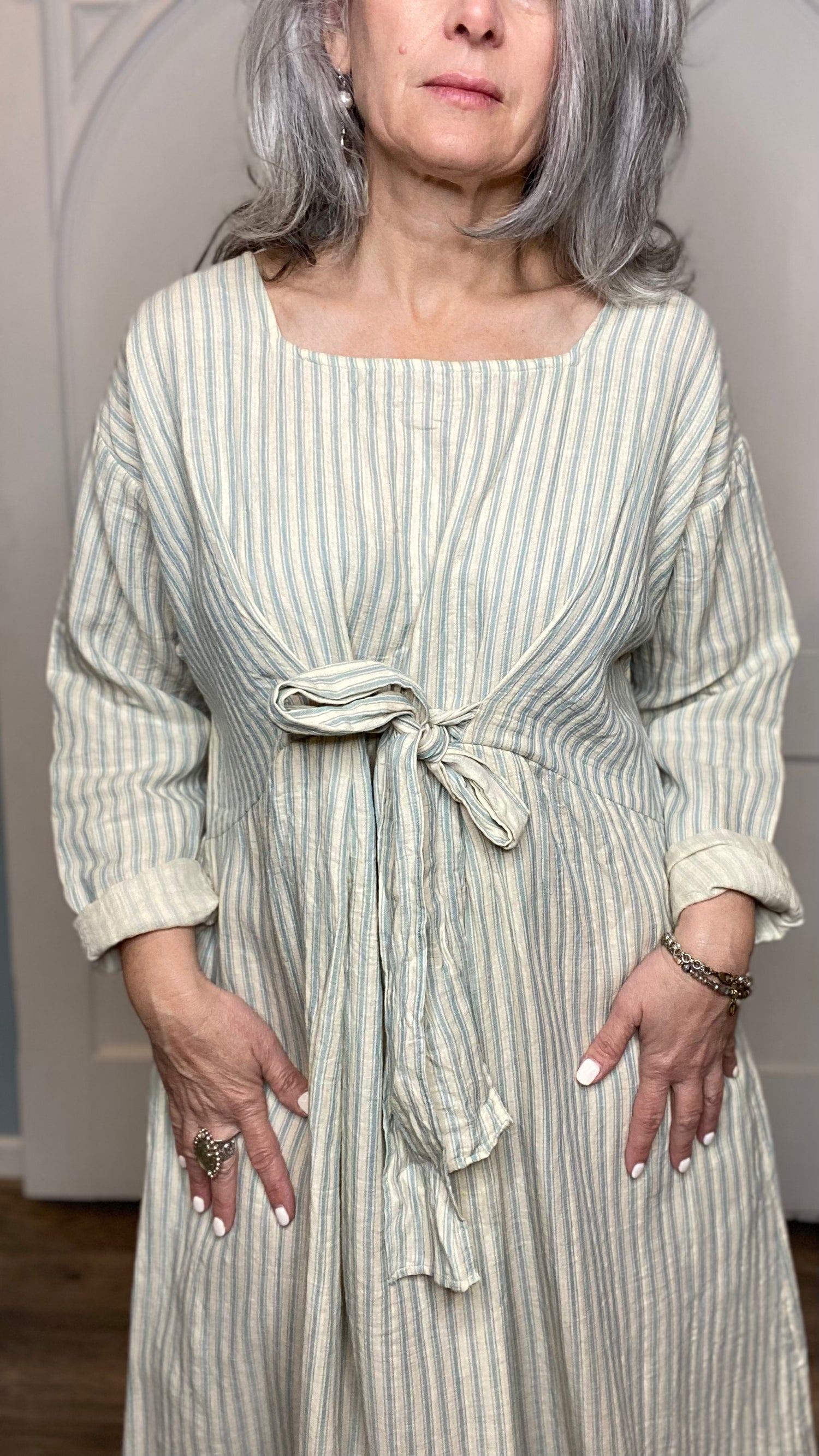 Walis Blue Stripe Dress