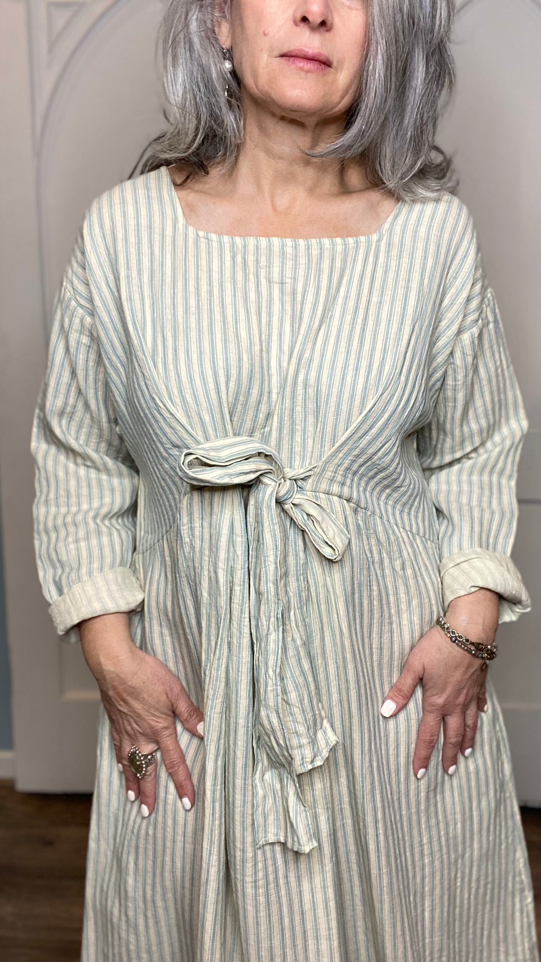 Walis Blue Stripe Dress