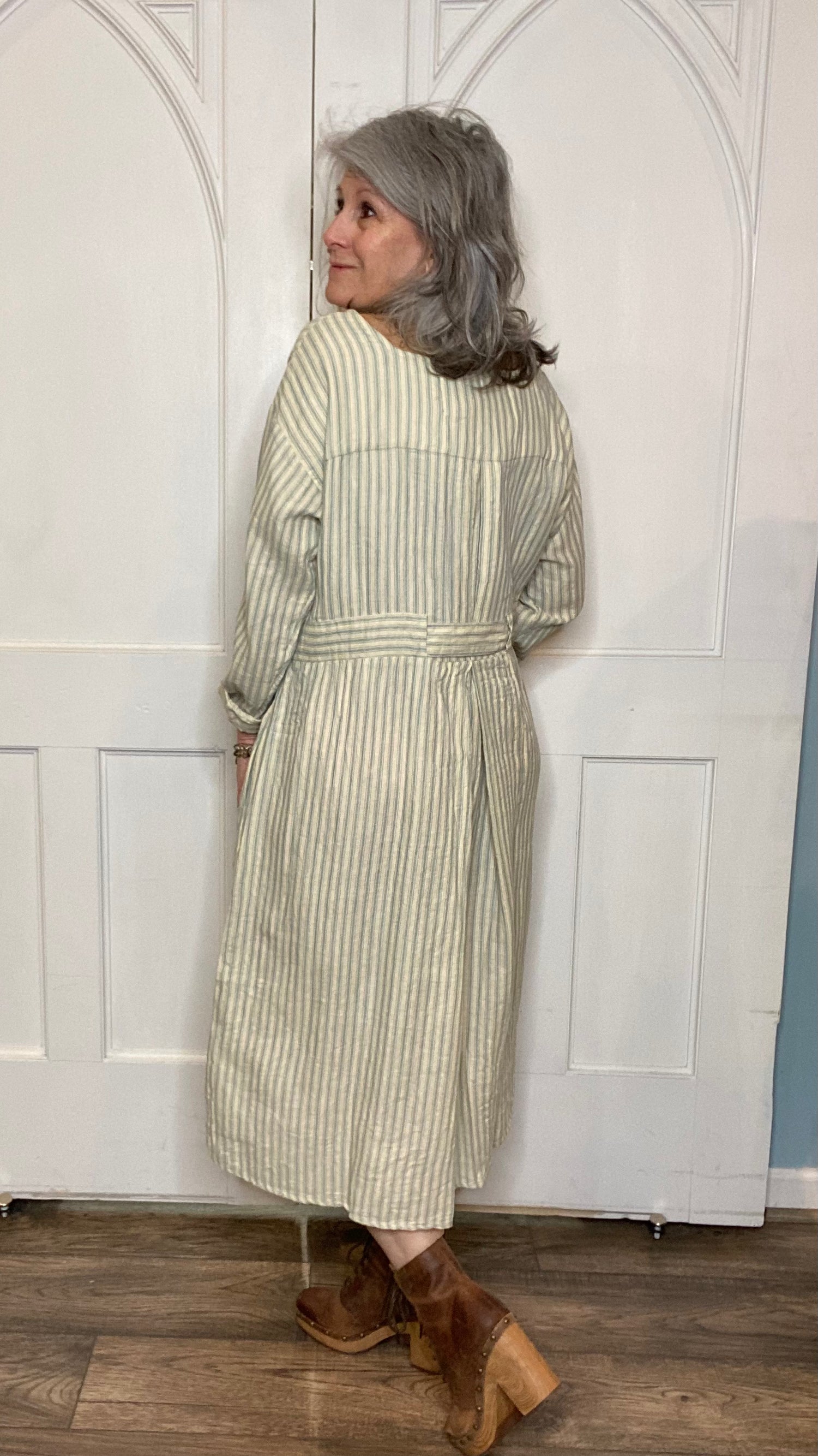 Walis Blue Stripe Dress