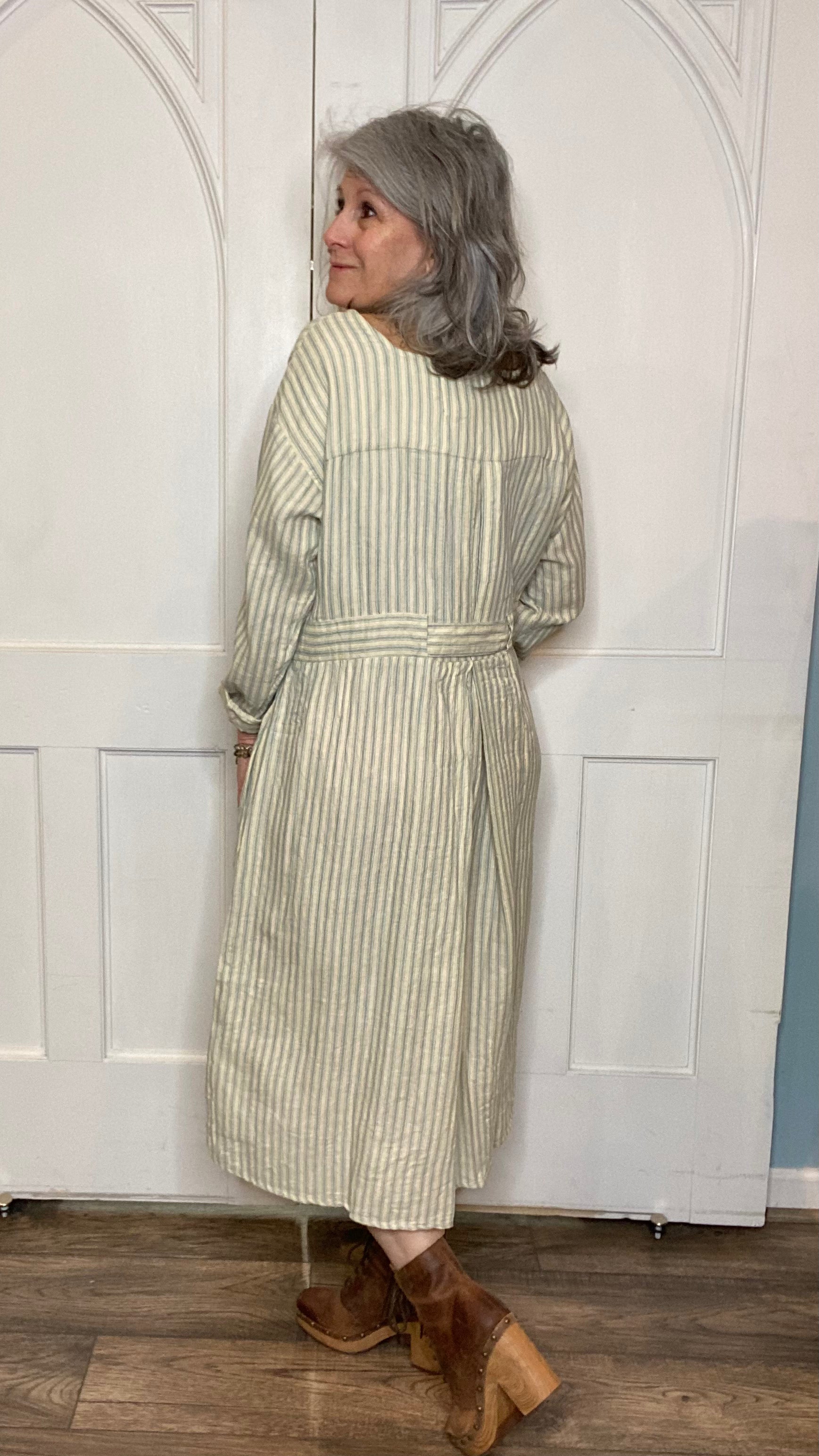 Walis Blue Stripe Dress