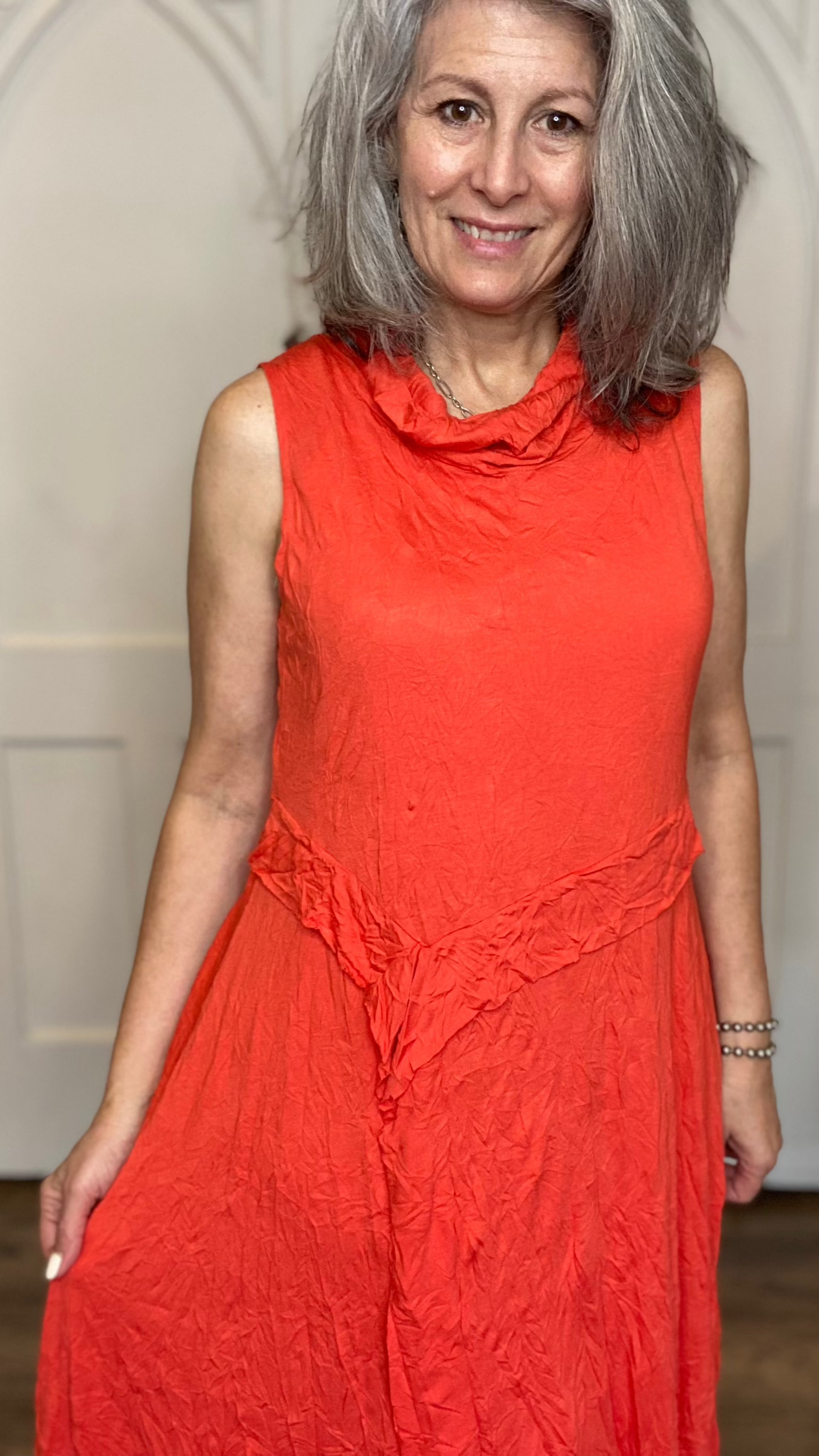 LORETTA DRESS - Apricot M & L