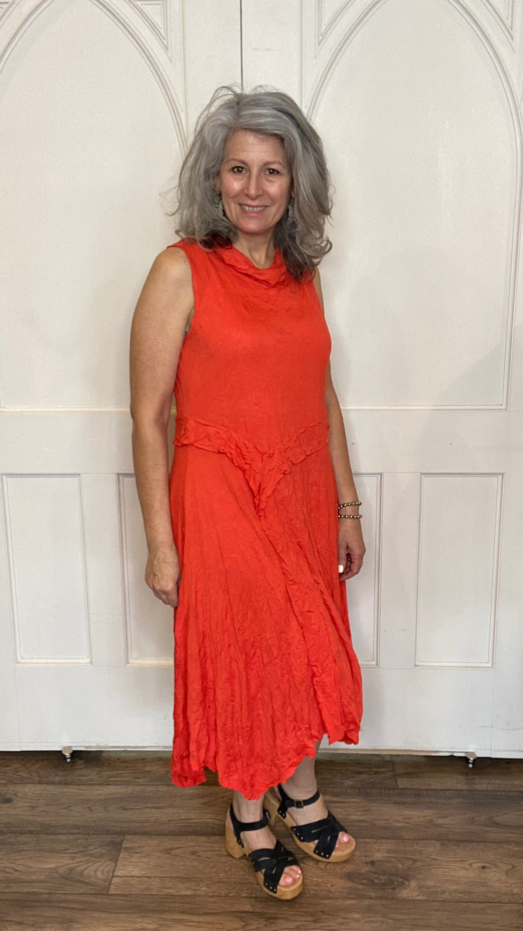 LORETTA DRESS - Apricot M & L