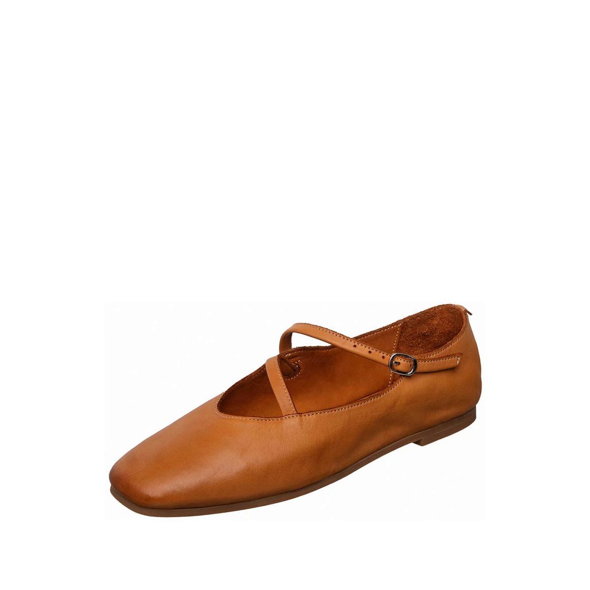 Mary Jane Ballet Flats Lorelei Tan - Vintage Vault Boutique