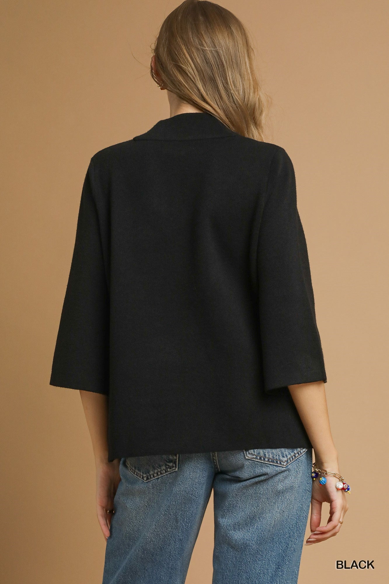 Black Mock Neck Top