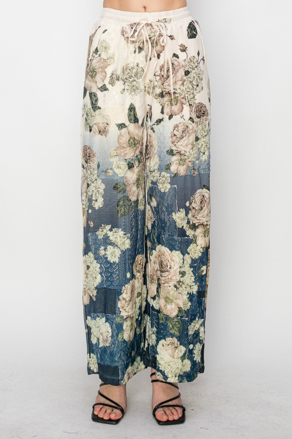 Floral Navy Pant