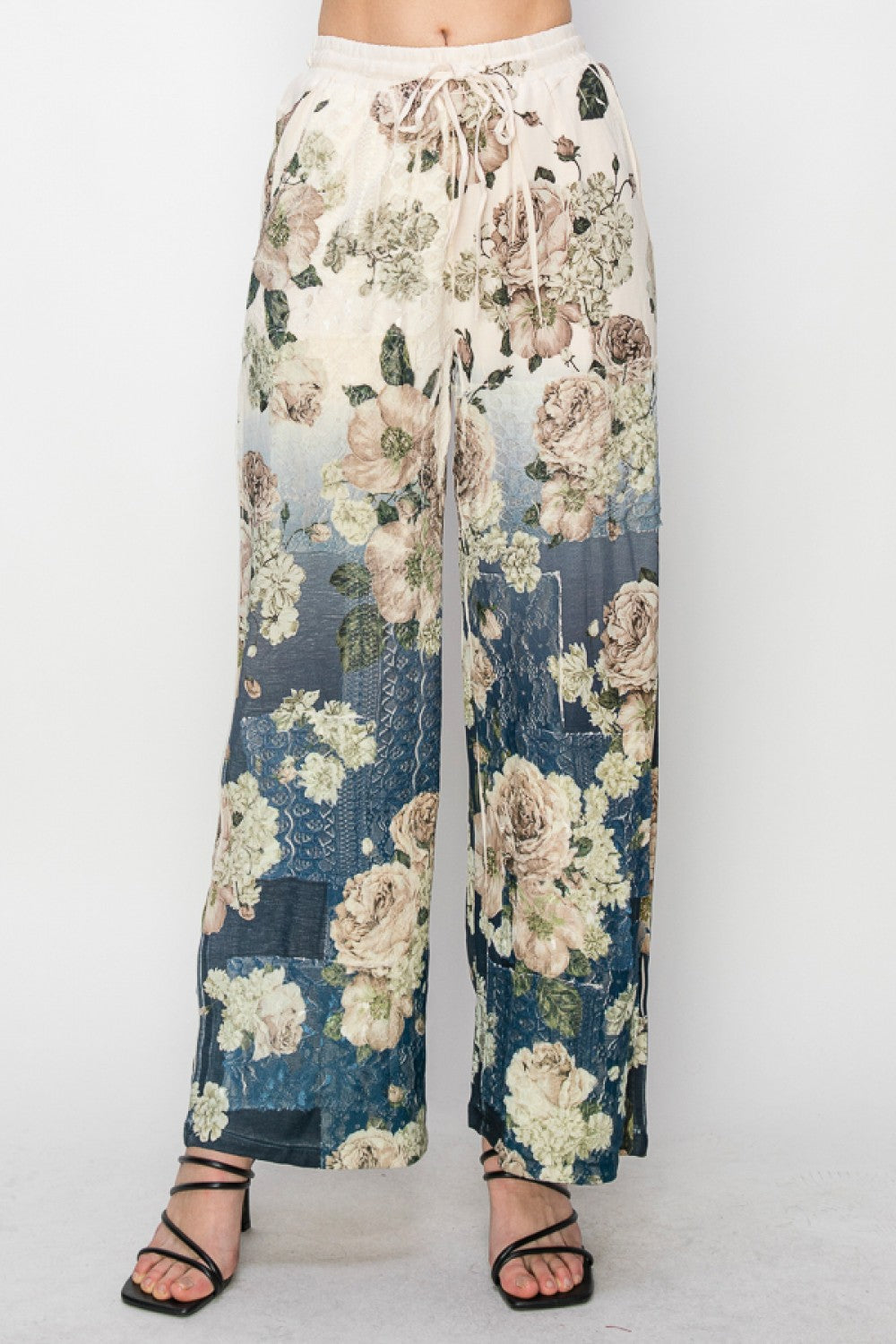 Floral Navy Pant